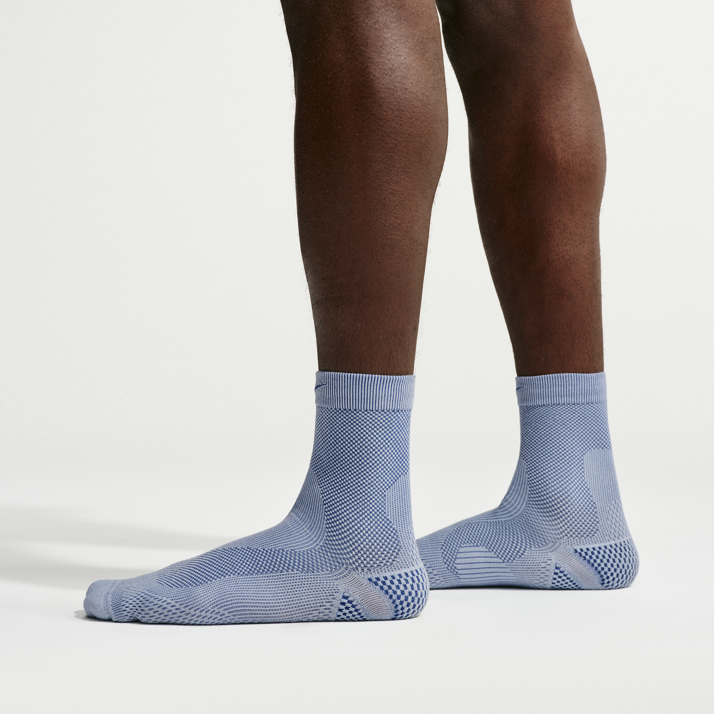 Nike Lightweight Running Micro Crew Socks - 1 Pair, Men's, Medium, Hydrogen Blue/Mystic Navy