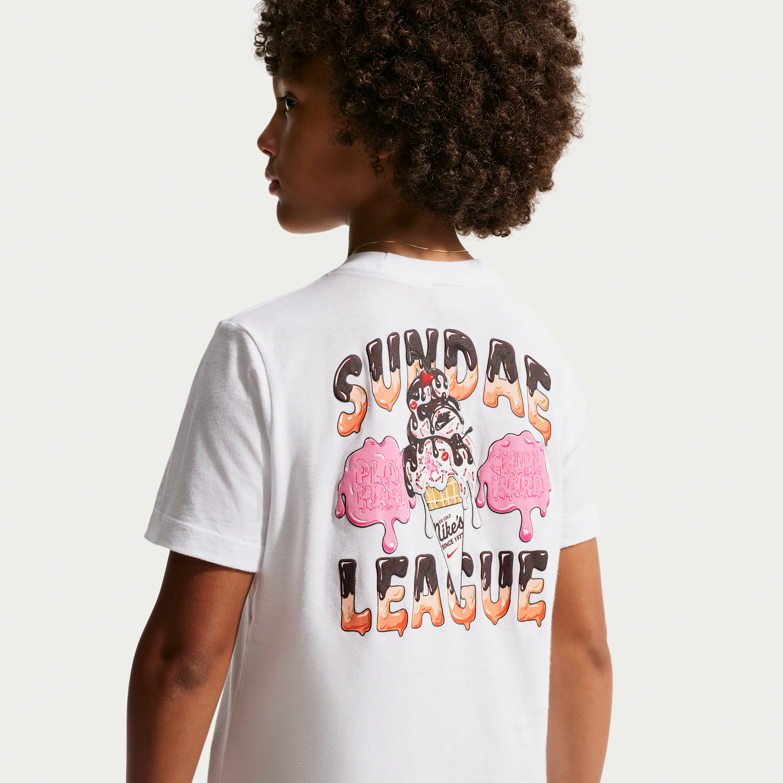 Nike Sportswear Big Kids' T-Shirt in White | IV7444-100
