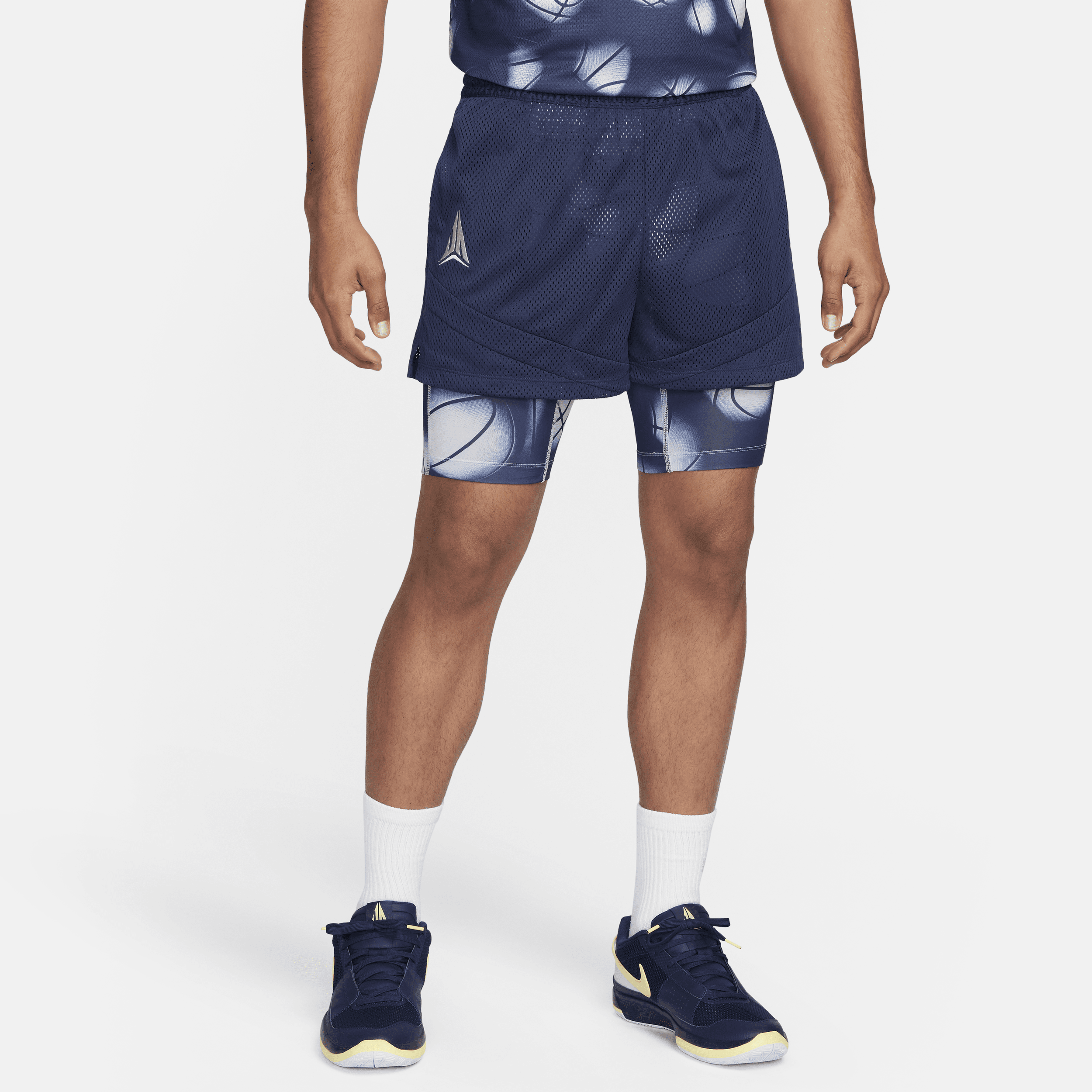 Shop Nike Men's Ja Dri-fit 2-in-1 4" Basketball Shorts In Blue