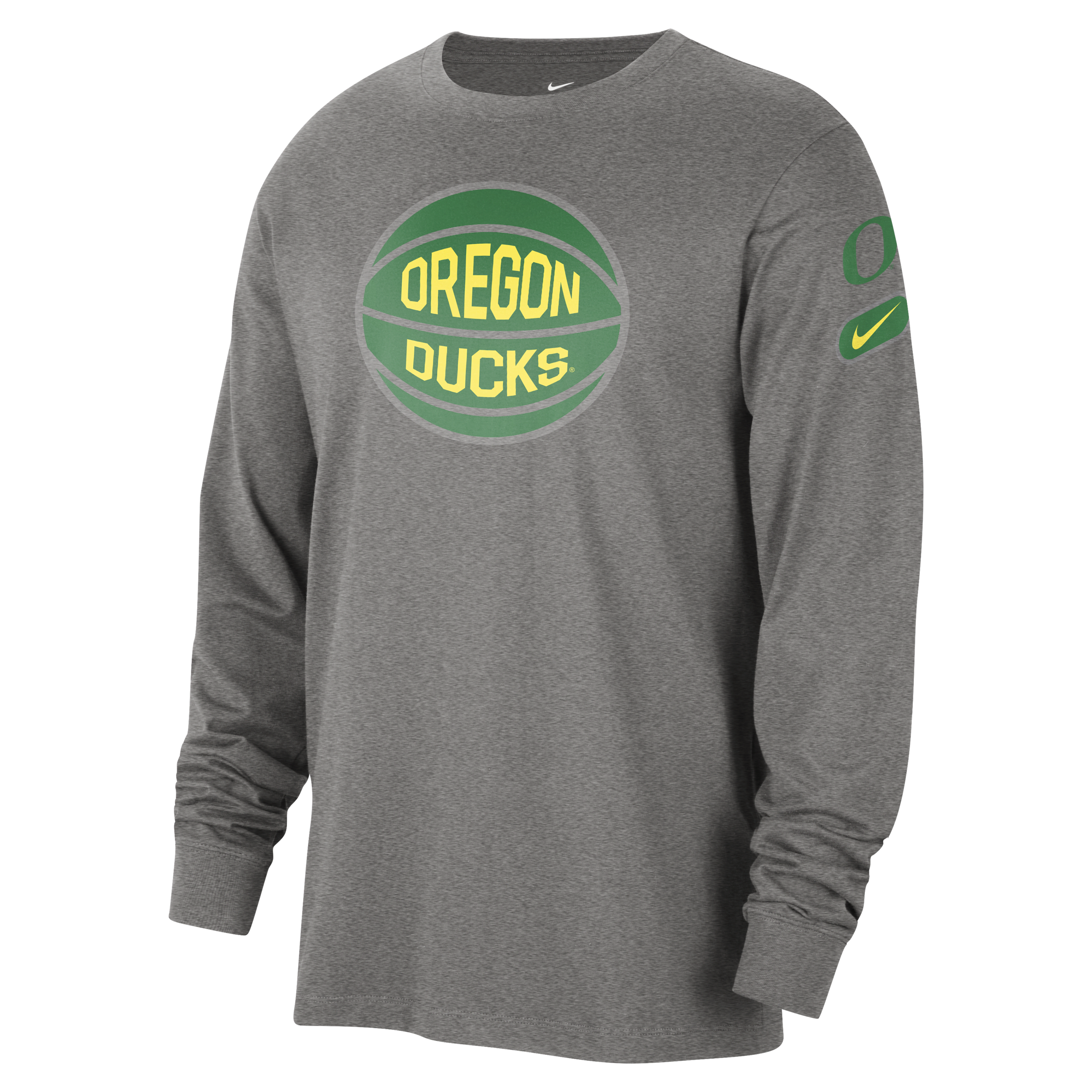 Shop Nike Oregon Fast Break  Men's College Long-sleeve T-shirt In Grey