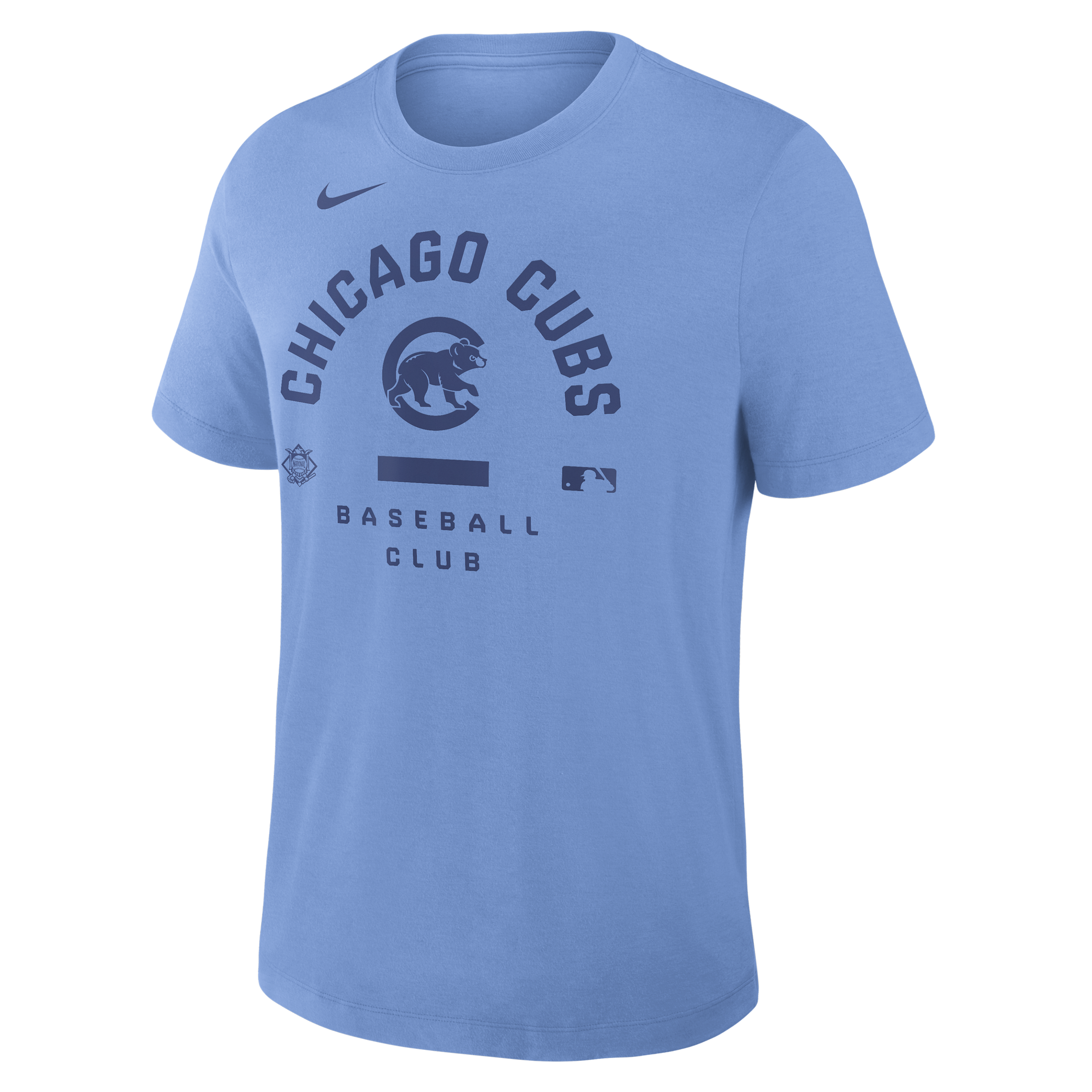 Nike Men's Light Blue Chicago Cubs Authentic Collection Early Work Tri-Blend Dri-fit T-Shirt - Light Blue