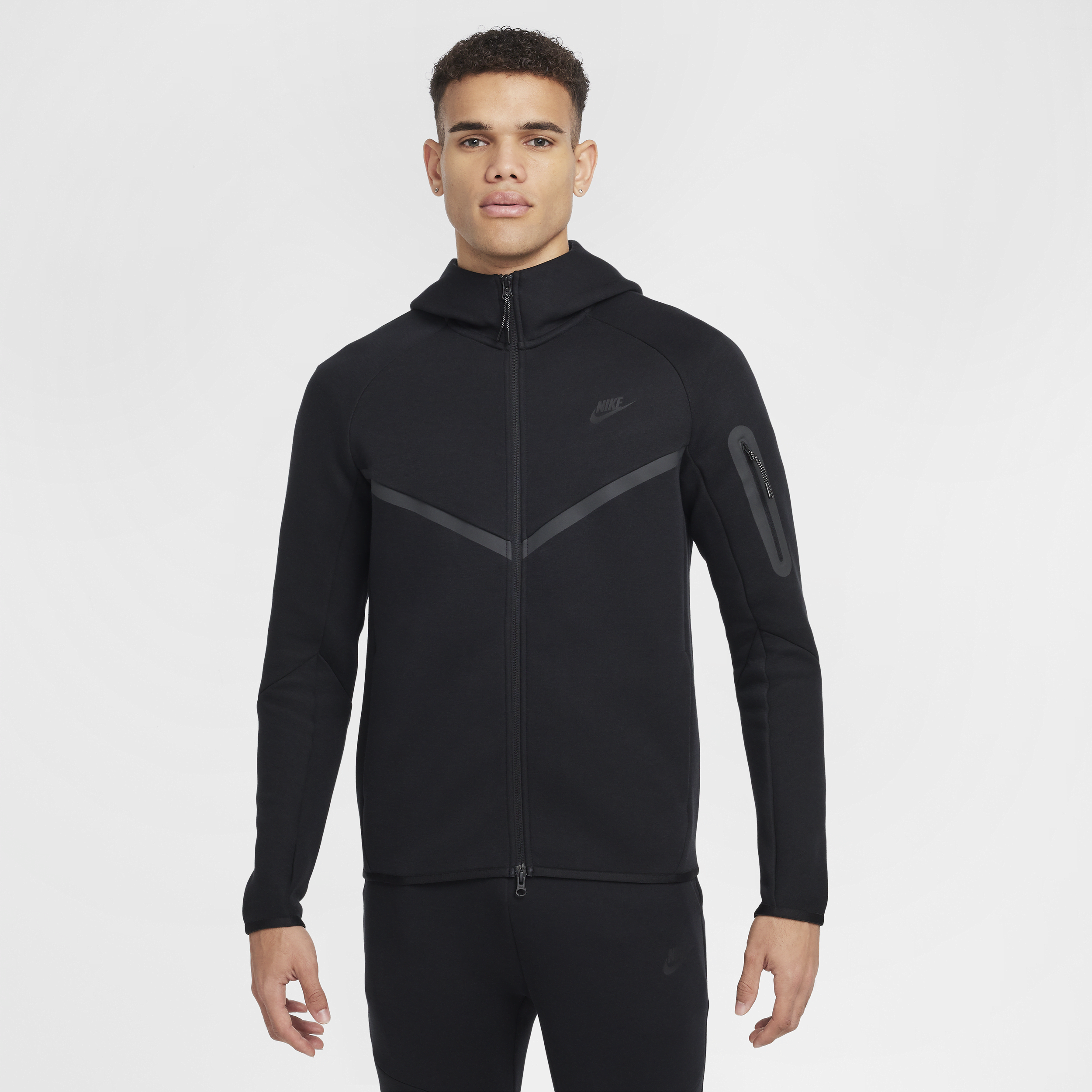Nike Men's Tech Full-Zip Windrunner Hoodie in Black | HV0949-010