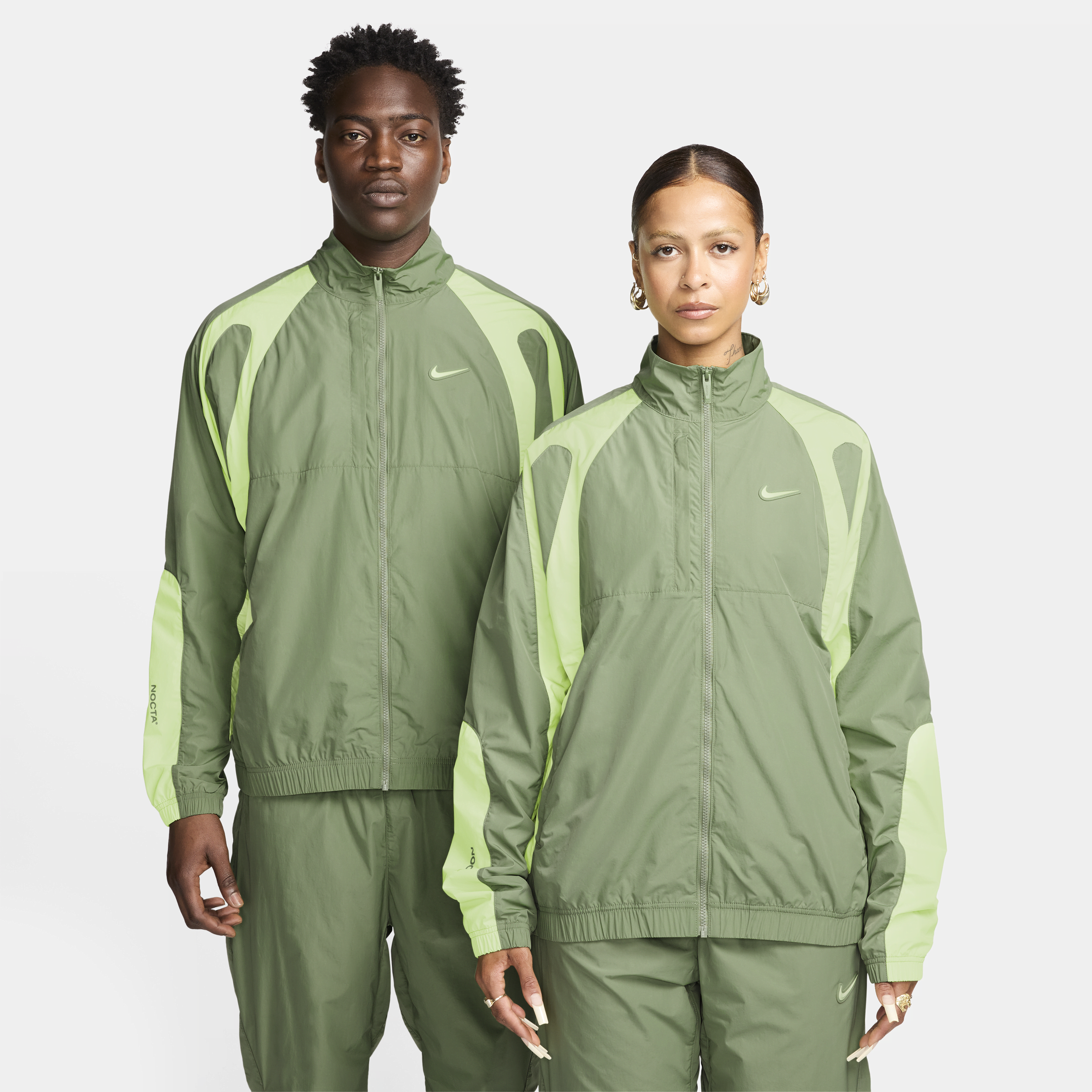 Shop Nike Men's Nocta Nylon Track Jacket In Green