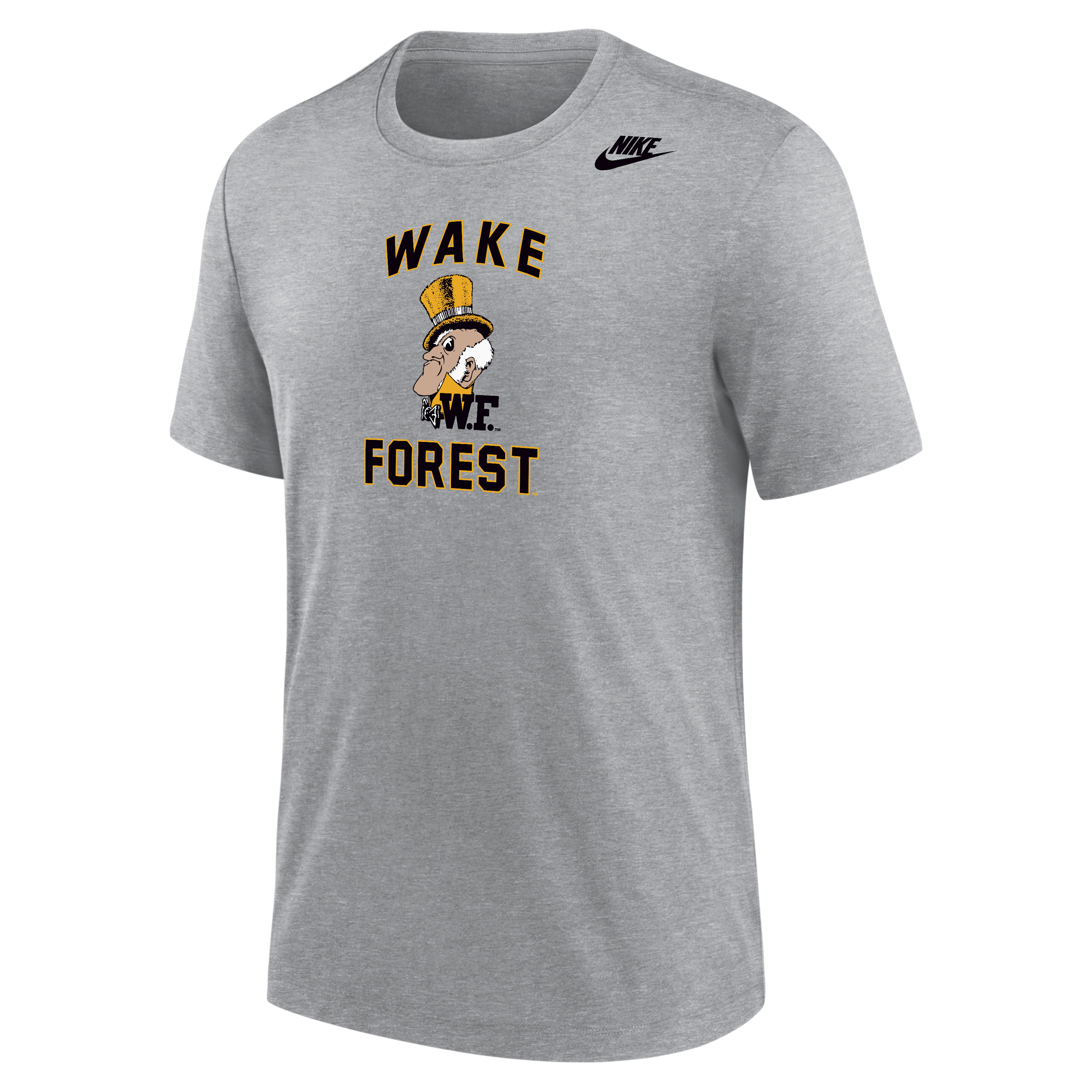 Wake Forest Demon Deacons Nike Men's Football Tri-Blend T-Shirt in Grey | M21372P396WKFU-DGH