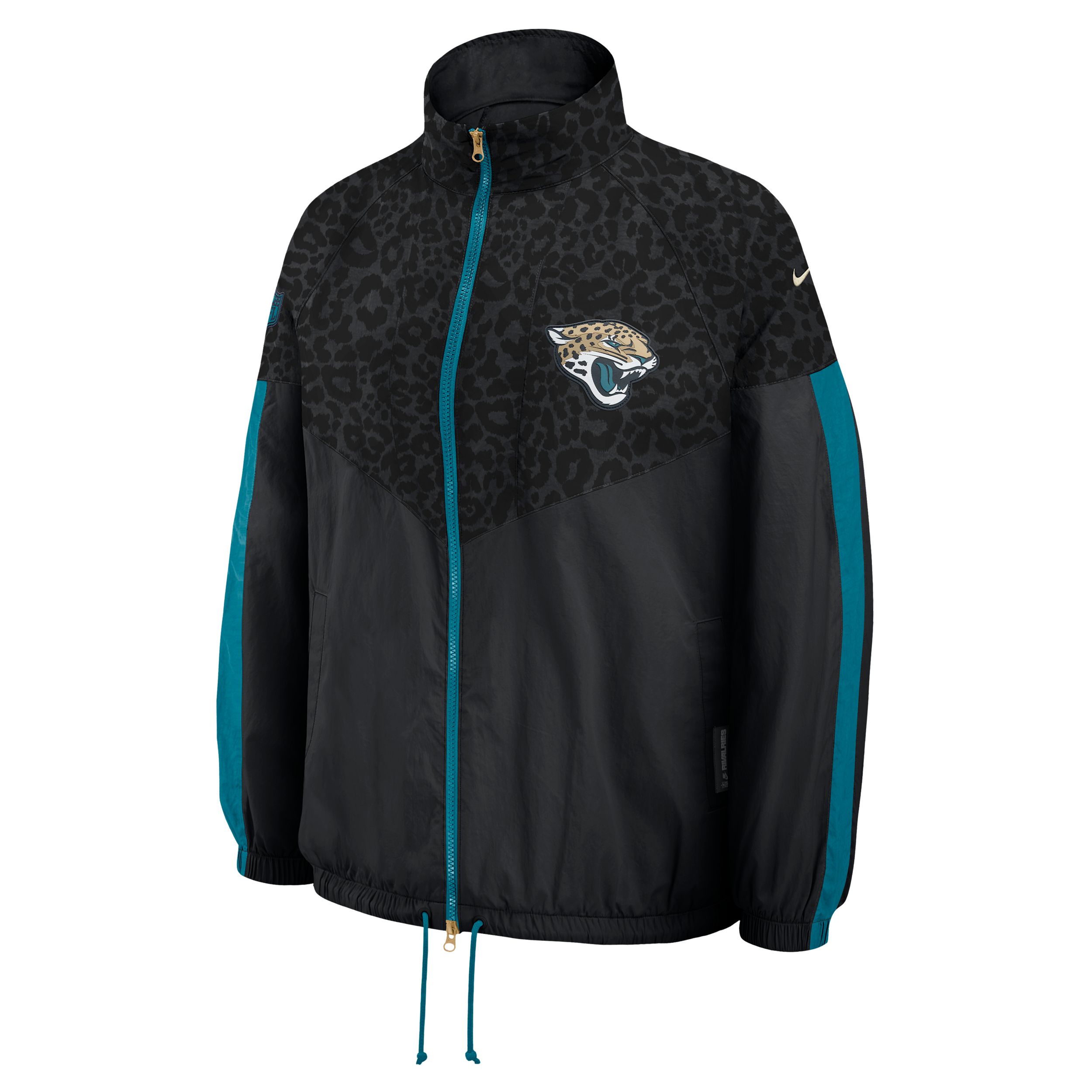 Jacksonville Jaguars Rivalries Collection Nike Women's NFL Oversized Full-Zip Jacket in Black | 06AE066K9N-4BA