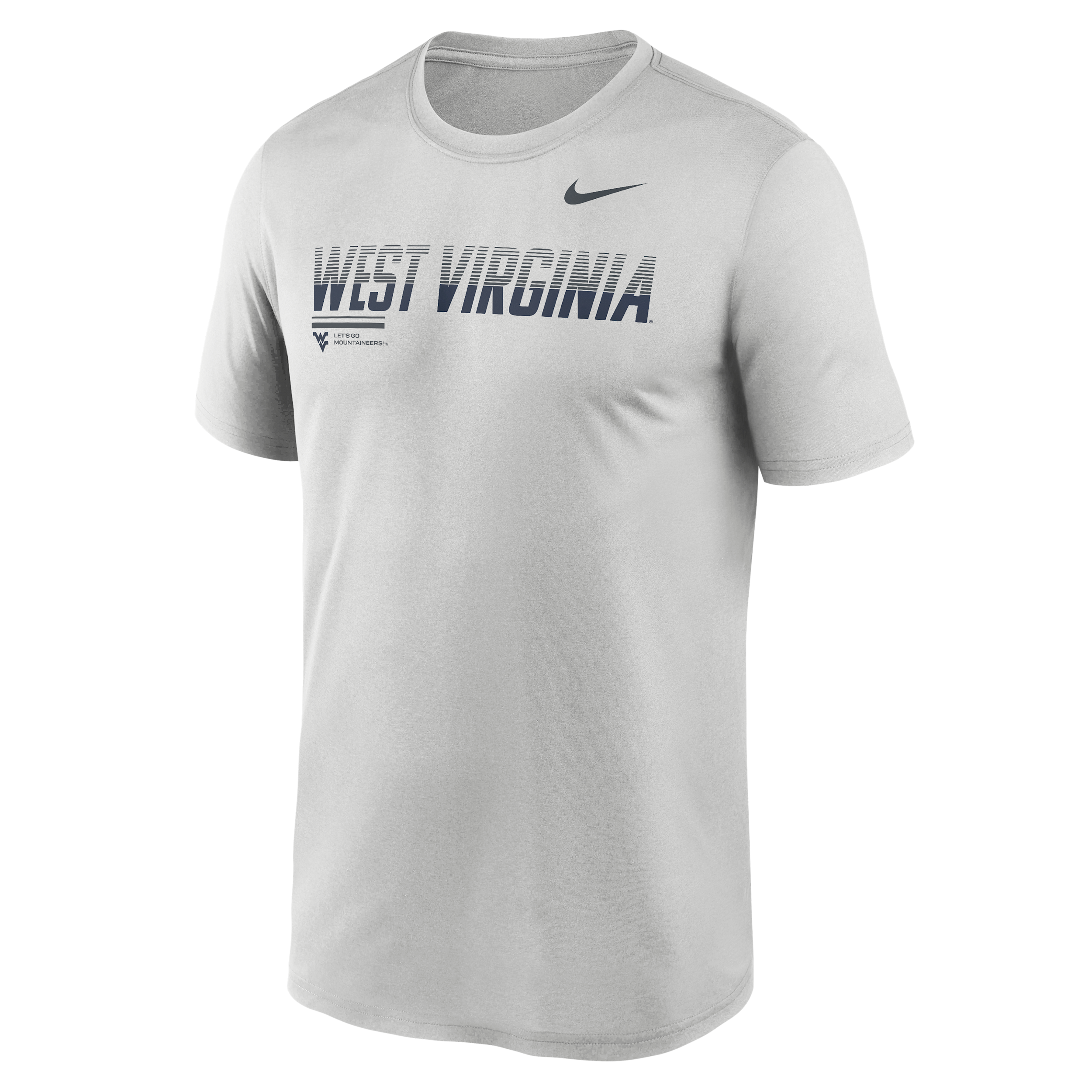 West Virginia Sideline Legend Nike Men's Dri-FIT College T-Shirt in Grey | 02TI0BBWVN-7SB