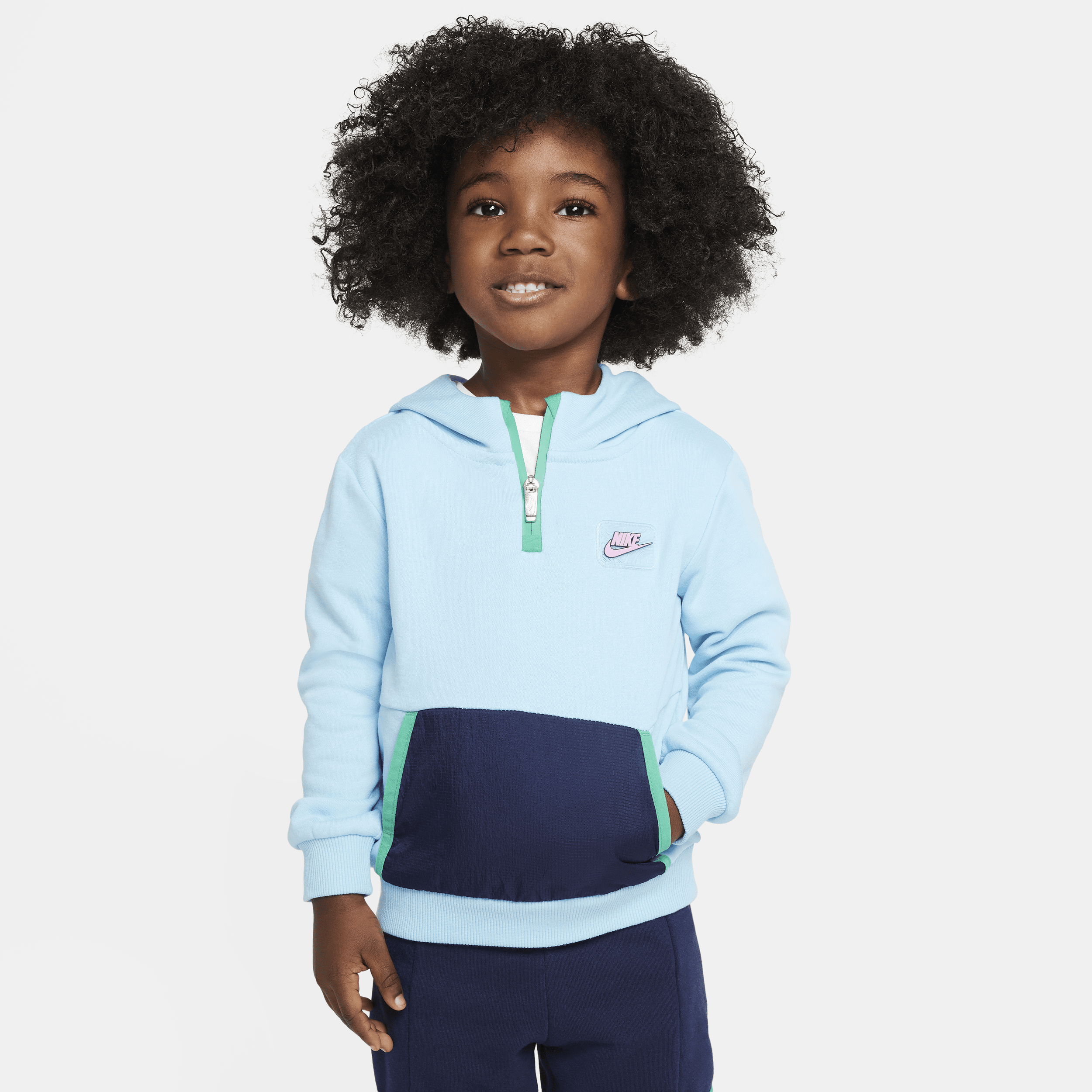 Nike Babies' Sportswear Paint Your Future Toddler French Terry Hoodie In Blue