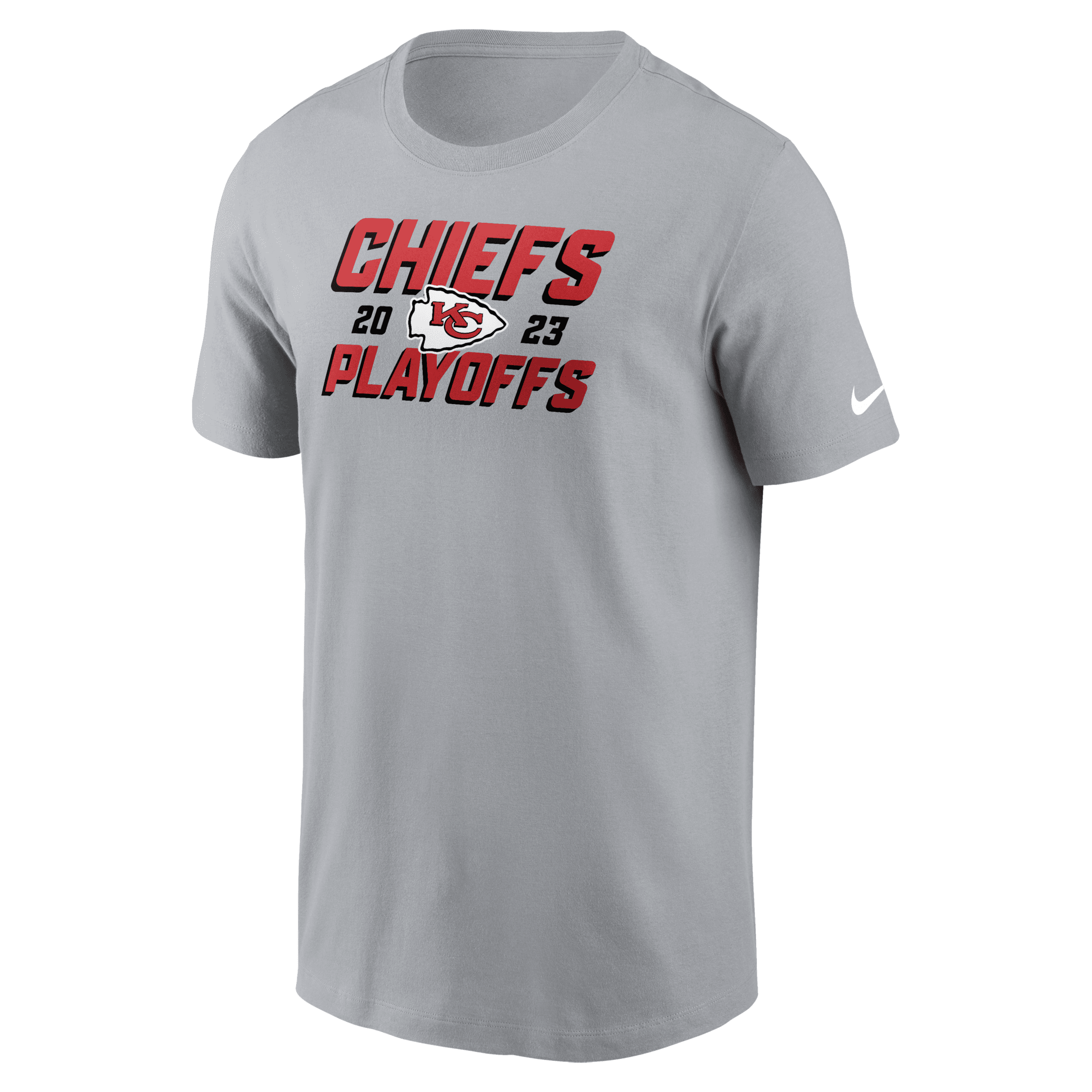 Shop Nike Kansas City Chiefs 2023 Nfl Playoffs  Men's Nfl T-shirt In Grey