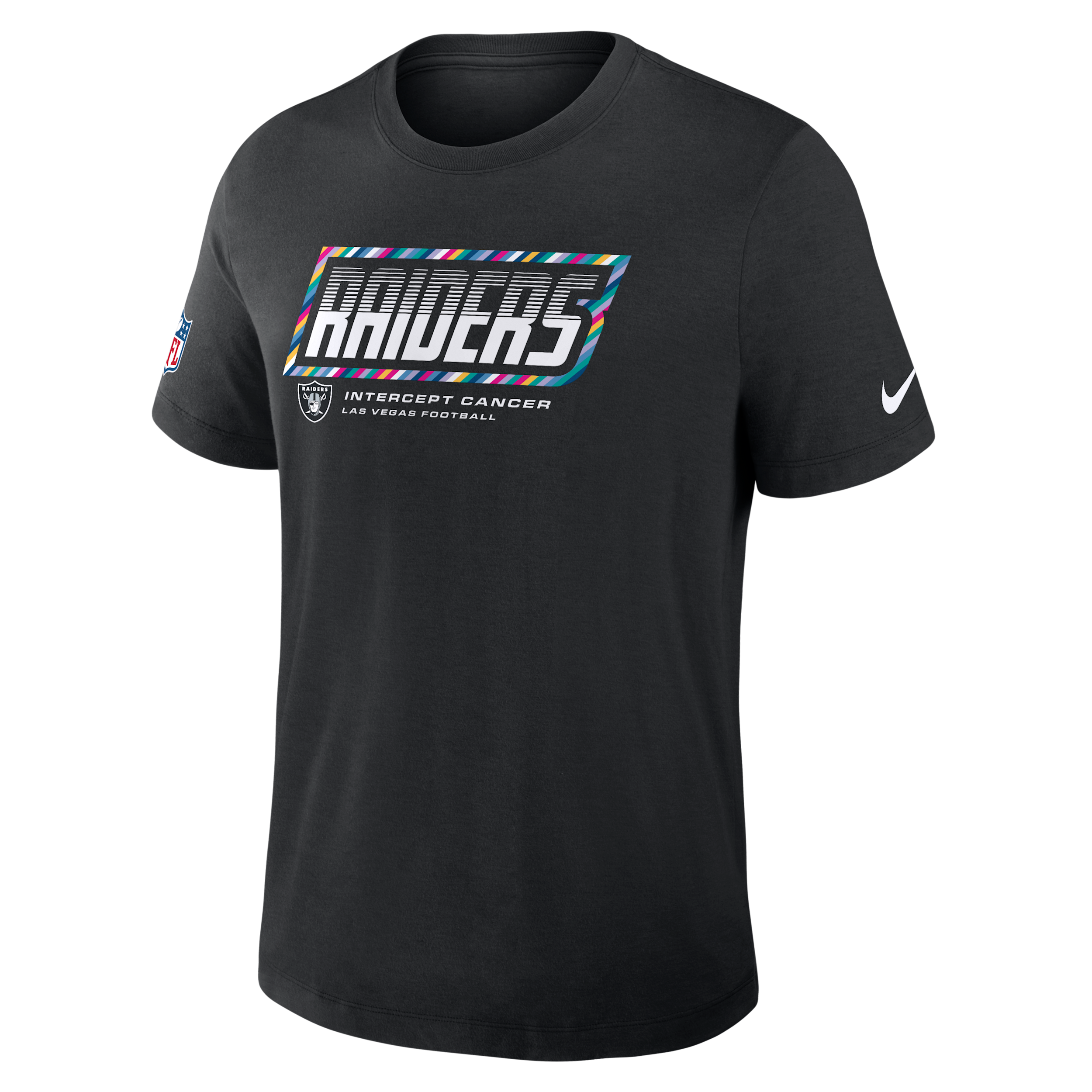 Las Vegas Raiders Crucial Catch Sideline Nike Men's Dri-FIT NFL T-Shirt in Black | 034J00AZUQ-F9R