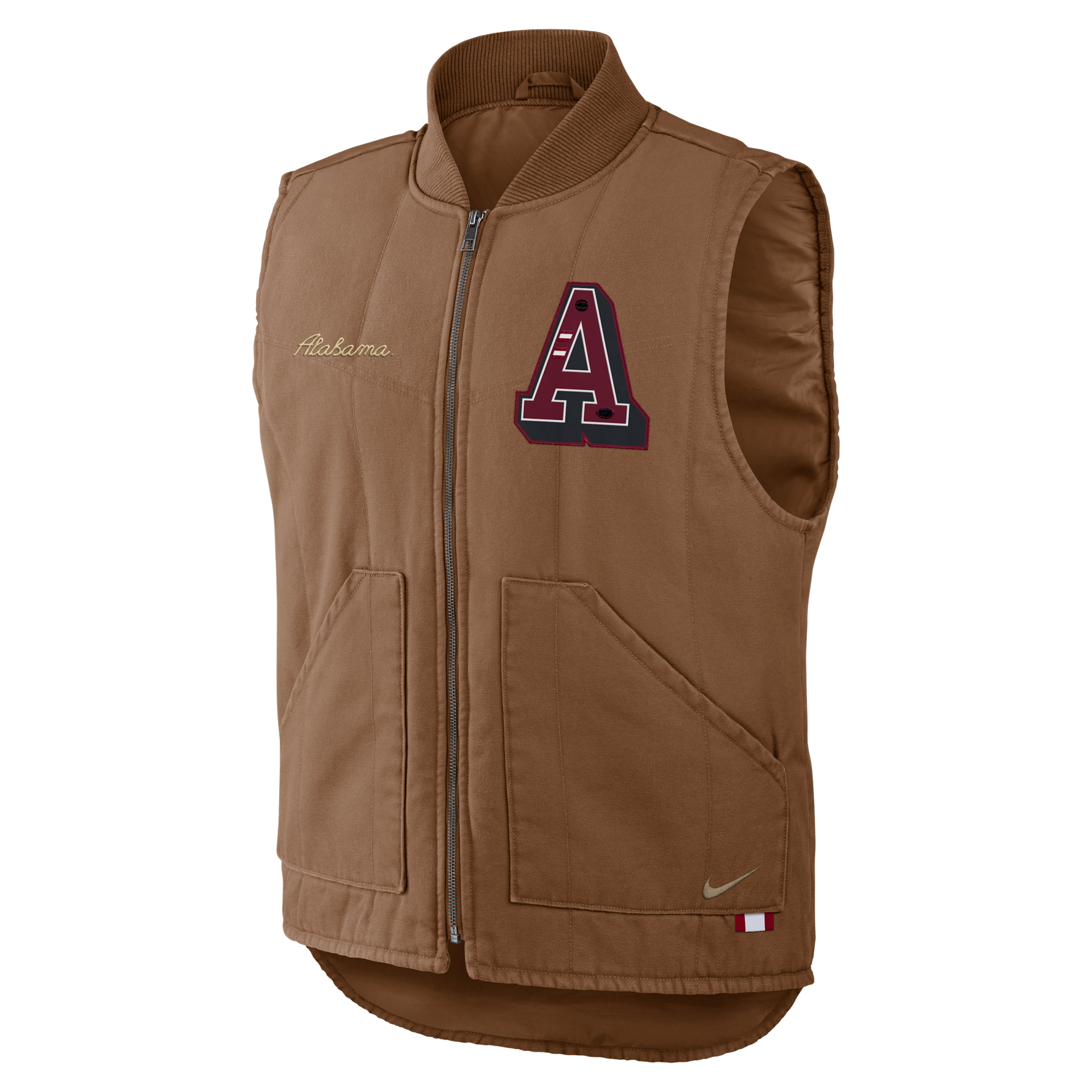 Alabama Academic Nike Men's College Padded Full-Zip Vest in Brown | 050SN27KABN-TW9