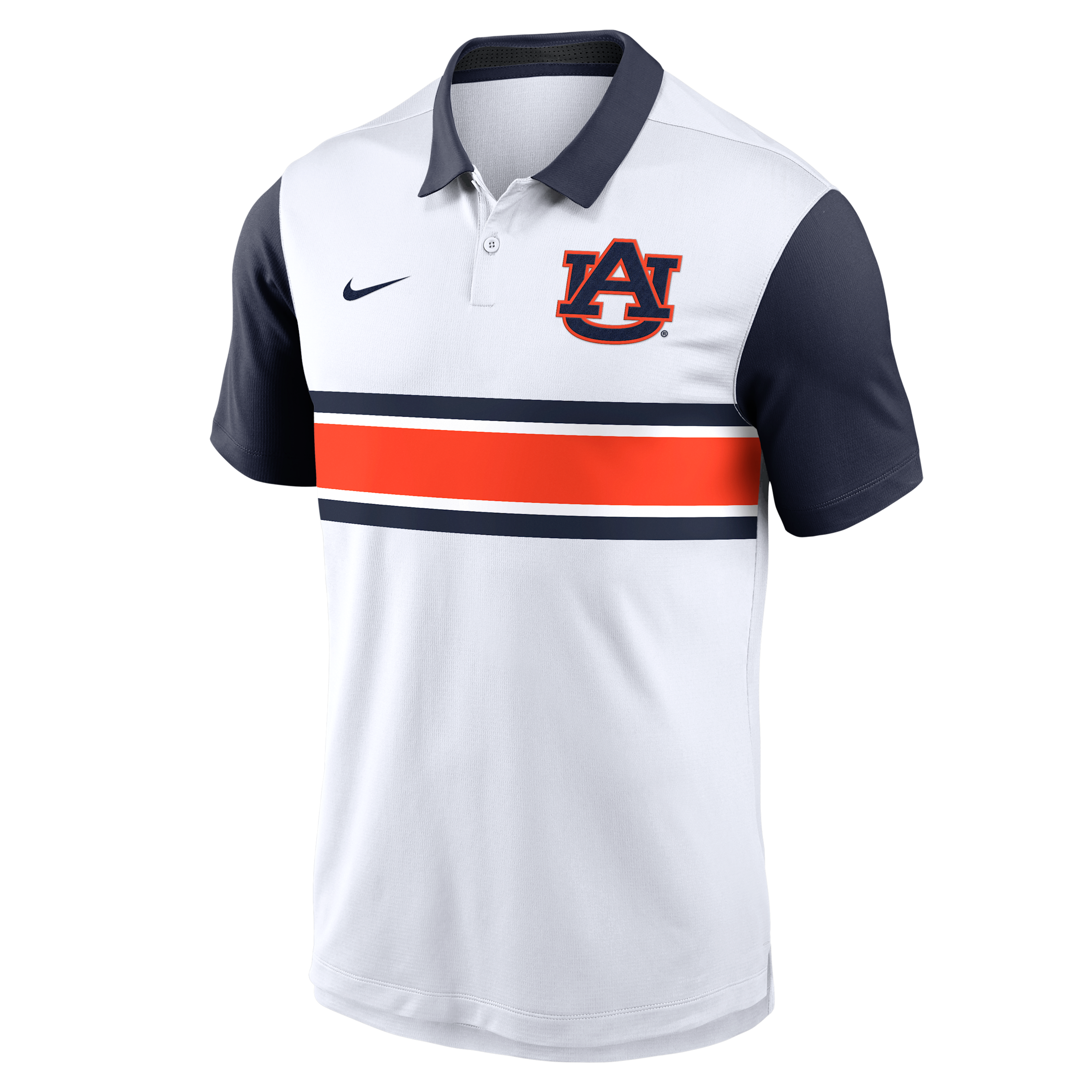 Nike Auburn Primetime Vapor Pattern Men's Dri-fit College Polo In White