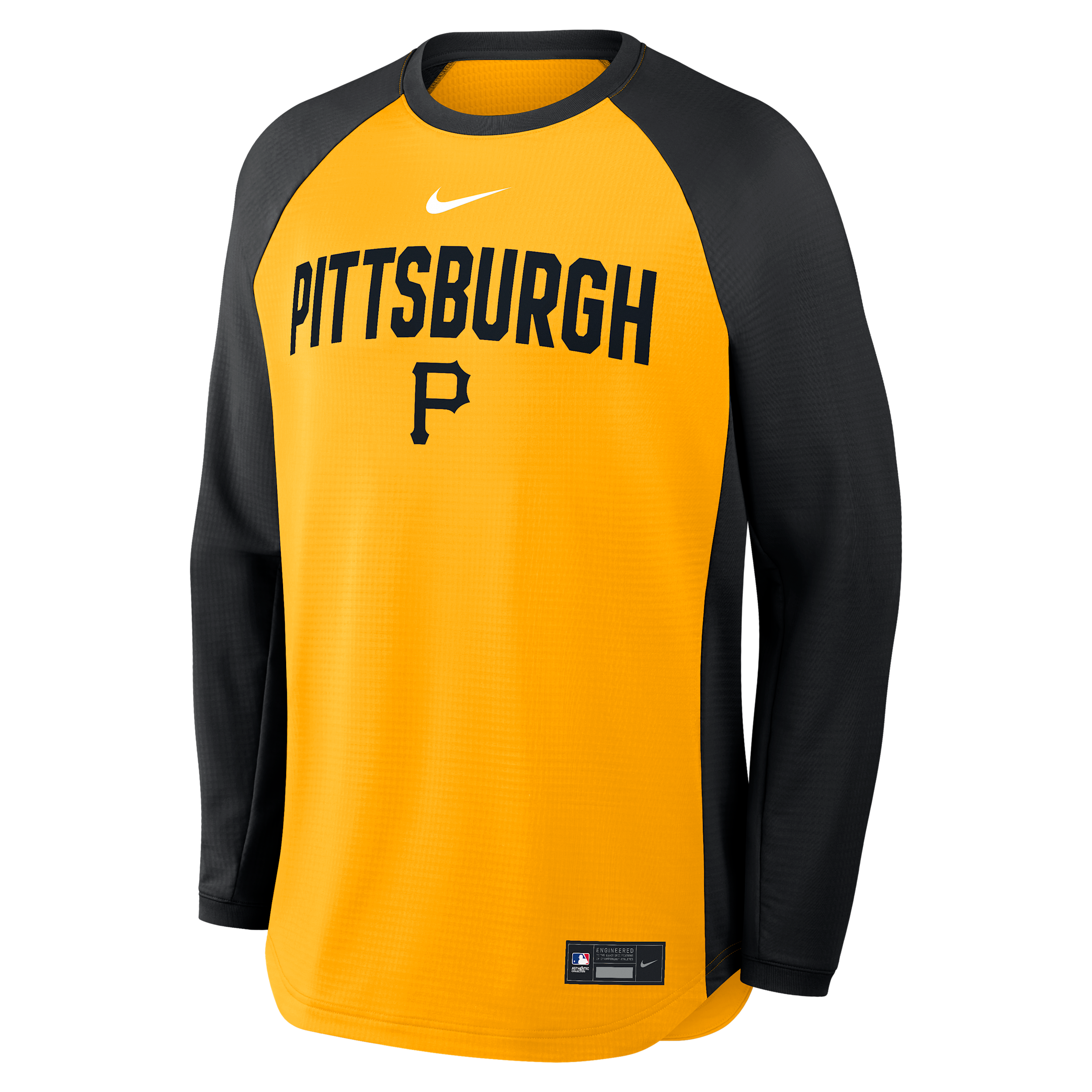Pittsburgh Pirates Authentic Collection Nike Men's Dri-FIT Pullover Crew in Yellow | 04H2031NPTB-7PG