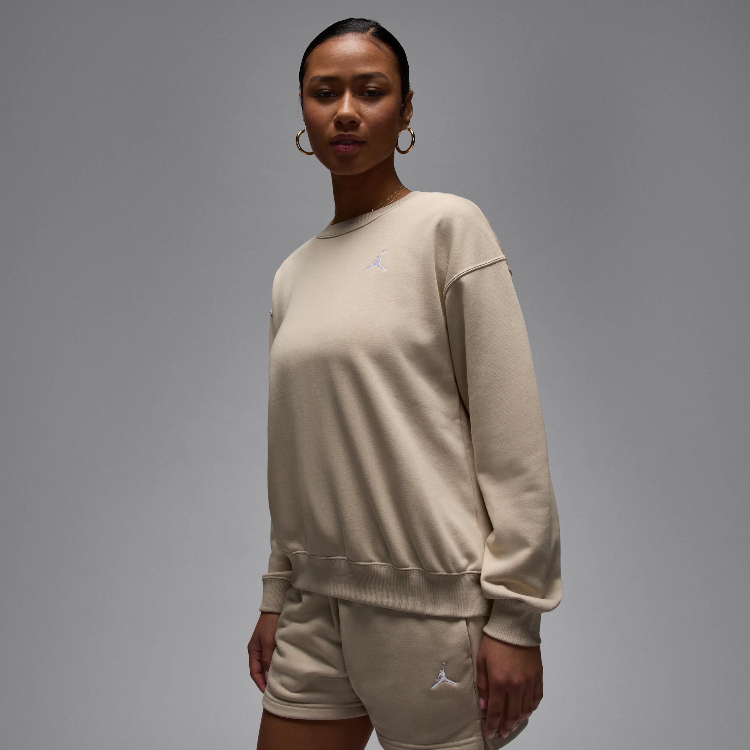 JORDAN WOMEN'S  BROOKLYN FLEECE FRENCH TERRY CREW-NECK SWEATSHIRT 1015710156