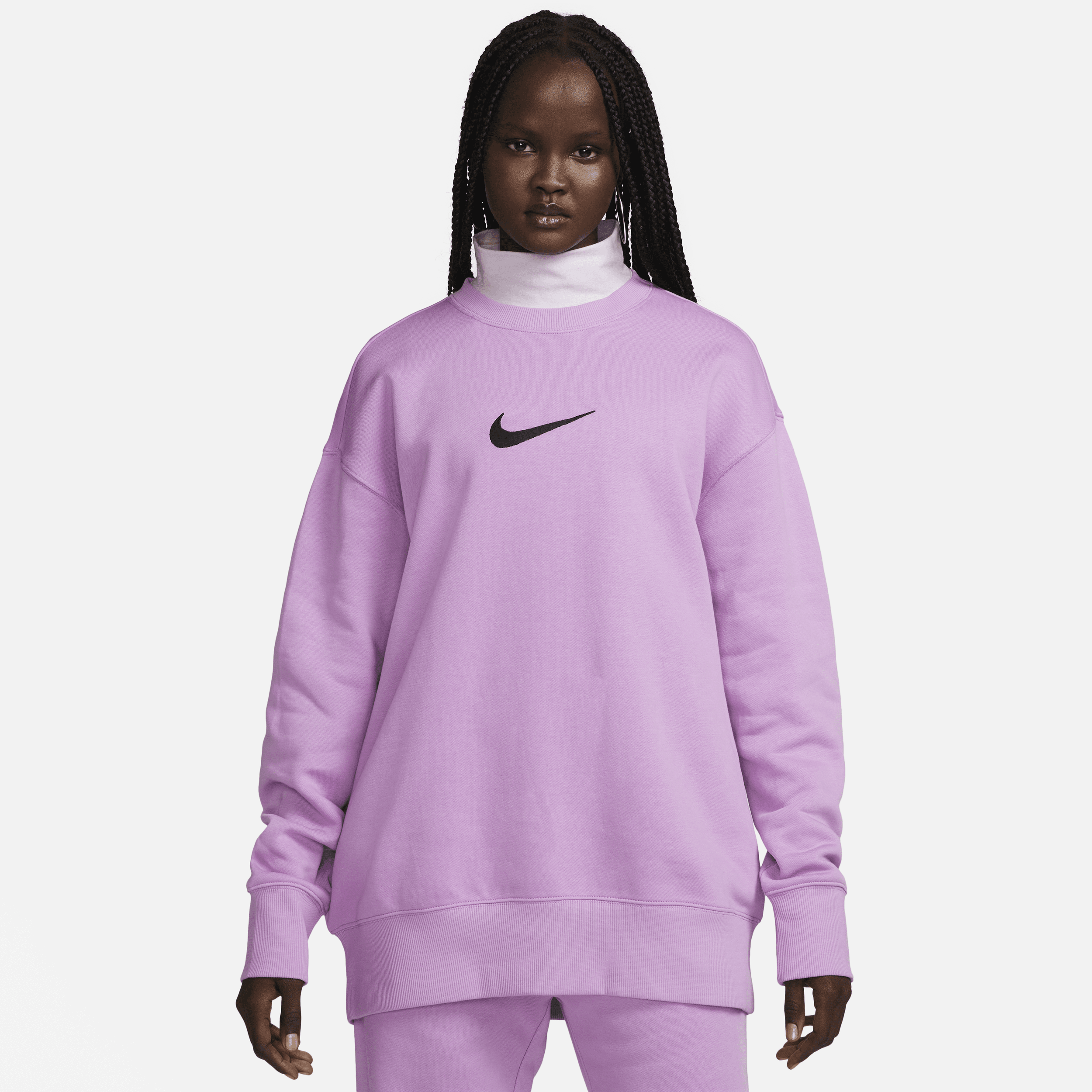 Nike Women's Sportswear Phoenix Fleece Oversized Fleece Sweatshirt In  Purple | ModeSens