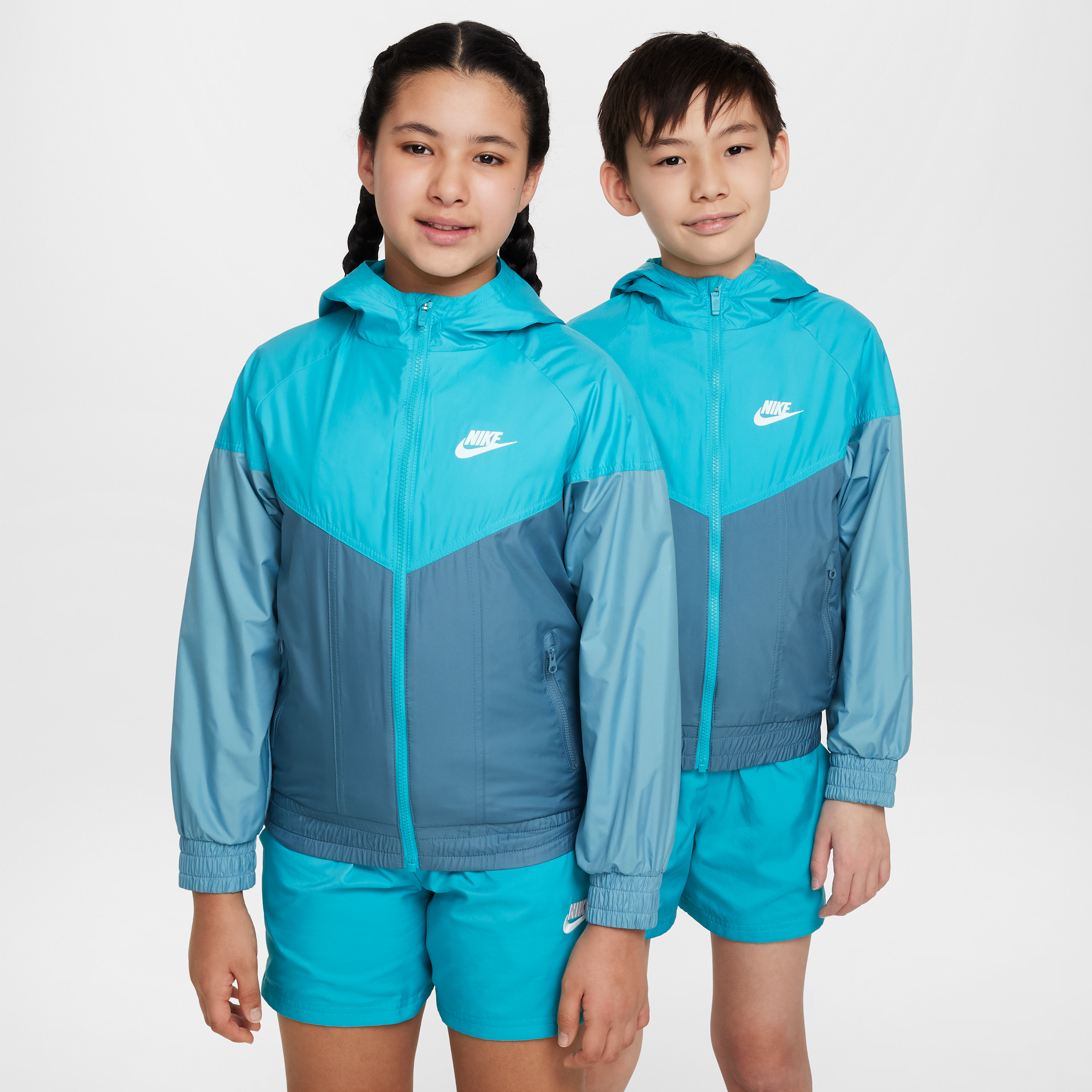 Nike Sportswear Windrunner Big Kids' Hooded Repel Jacket In Green