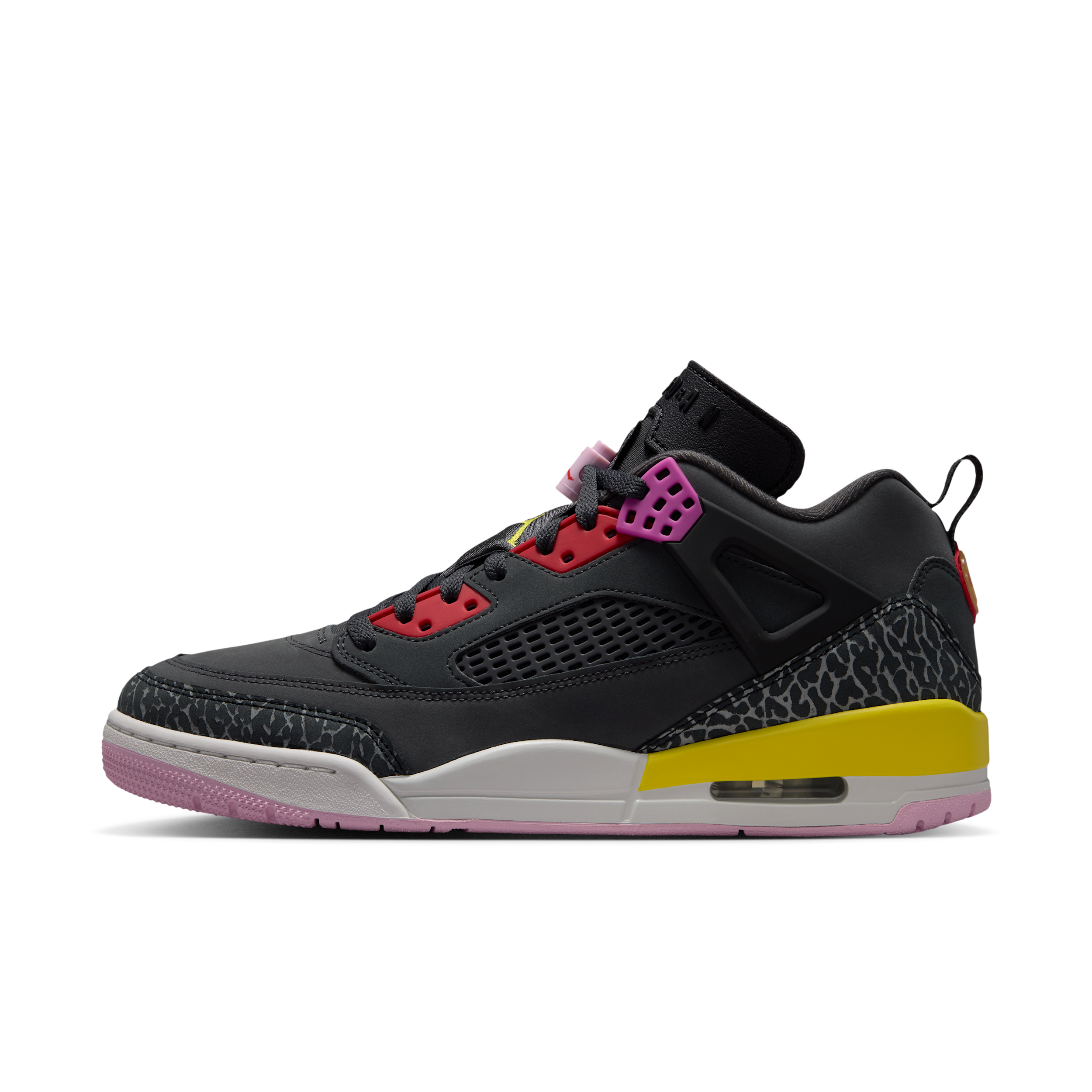 Jordan Spizike Low Shoes, Men's, M14/W15.5, Anthracite/Univ Red/Black/Wolf Grey/Lt Arctic Pink/Opti Yellow