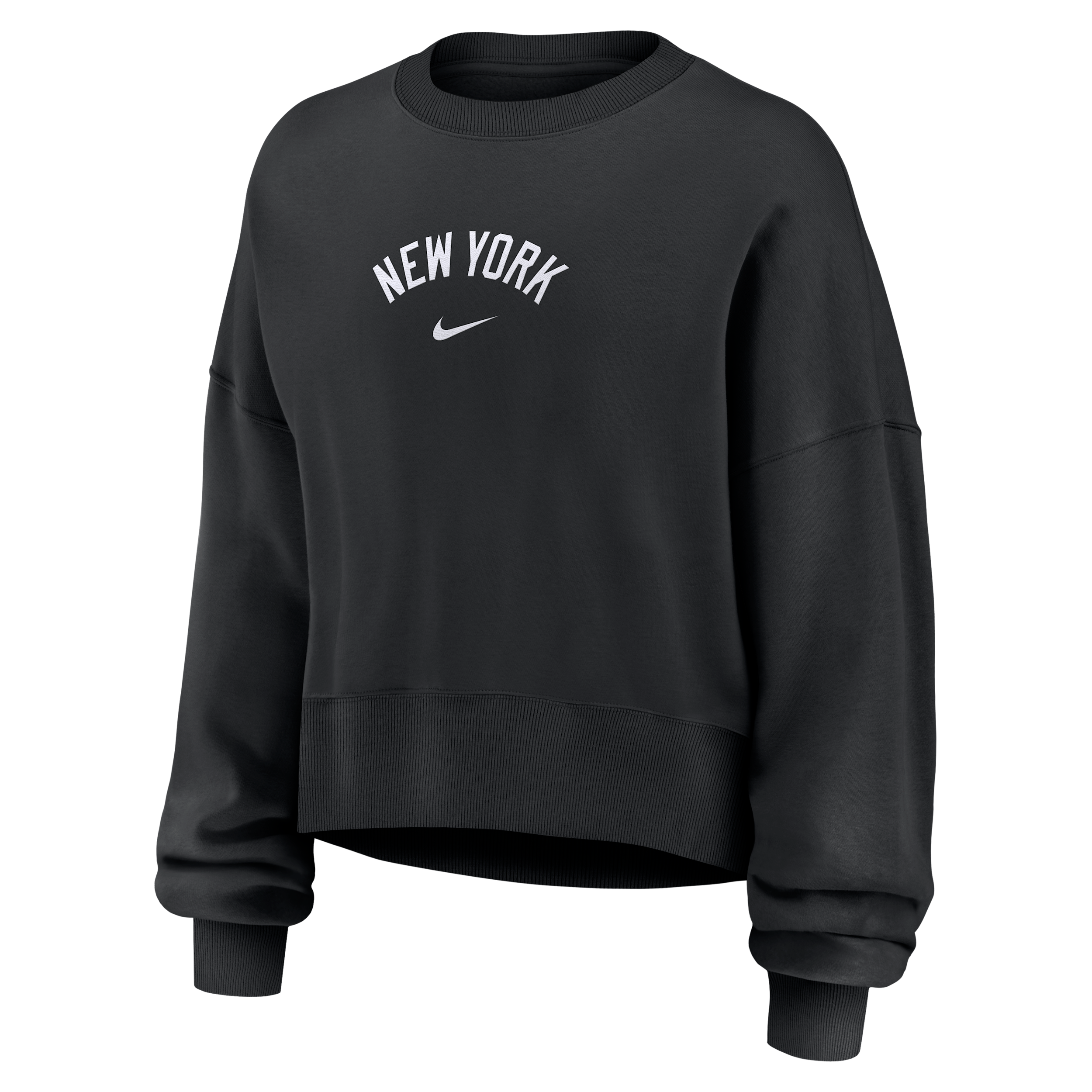 Nike Women's Black New York Yankees Oversized Primetime Sweatshirt - Black