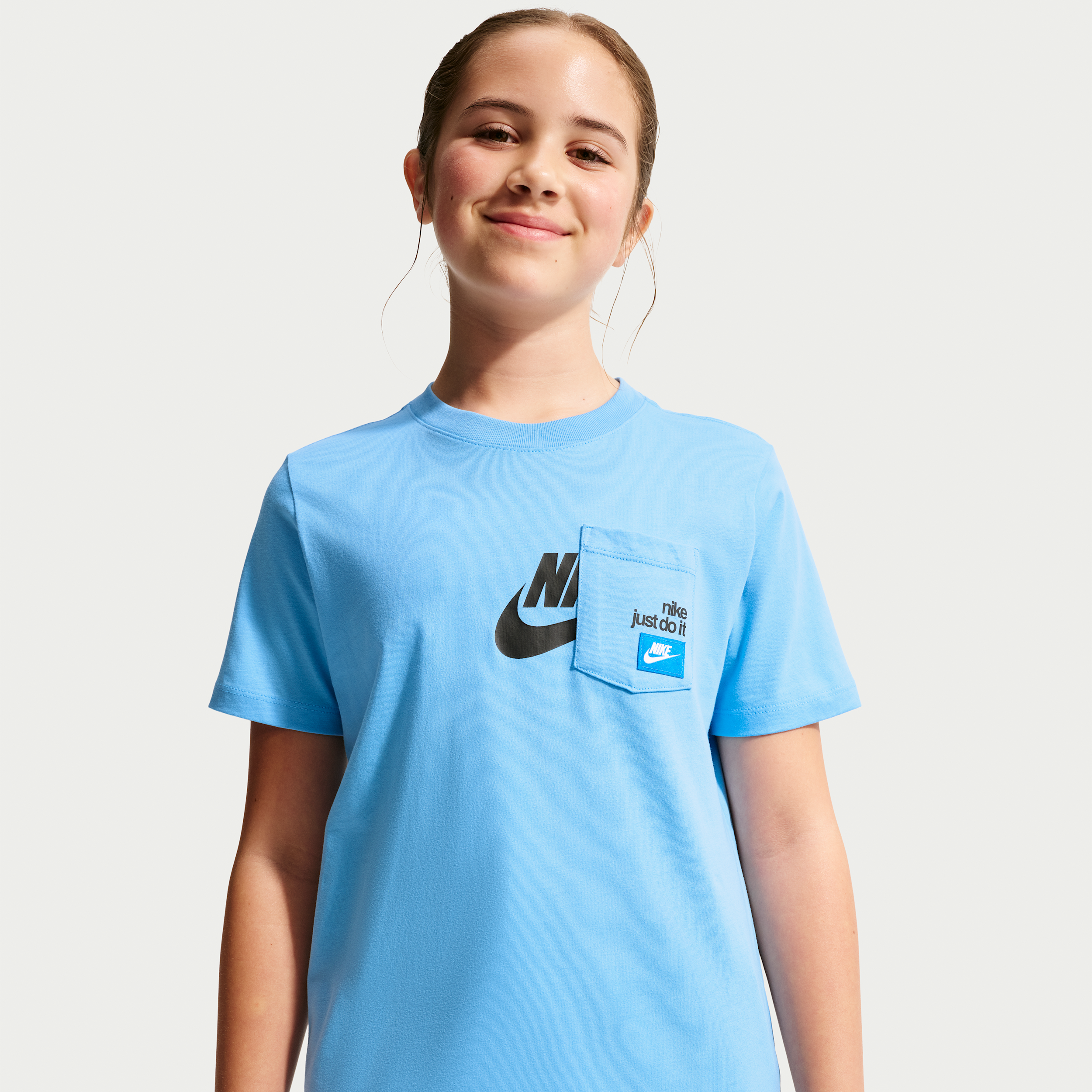 Nike Sportswear Big Kids' T-Shirt in Blue | IO2030-497