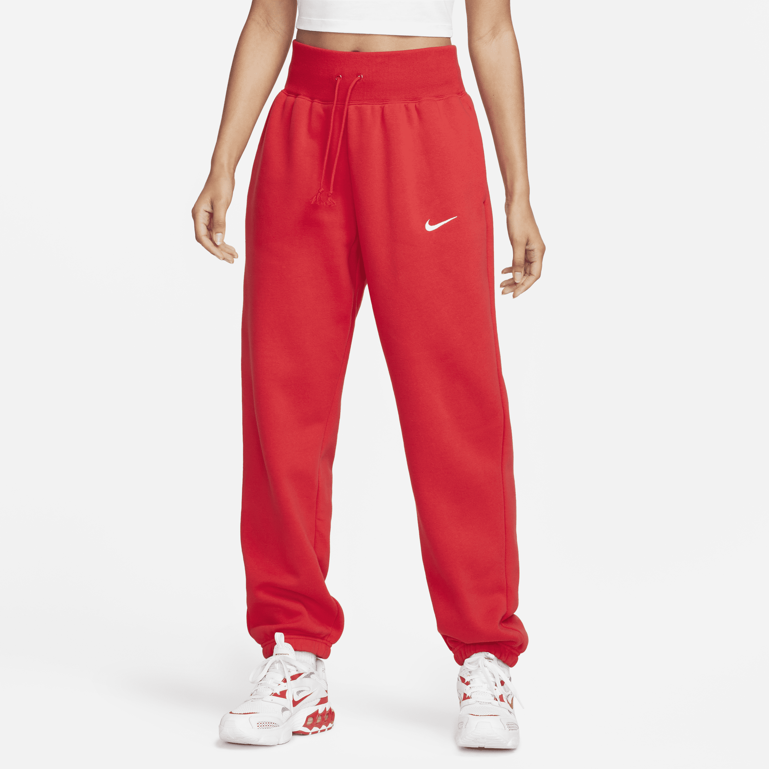 Nike Women's  Sportswear Phoenix Fleece High-rise Pants In Red