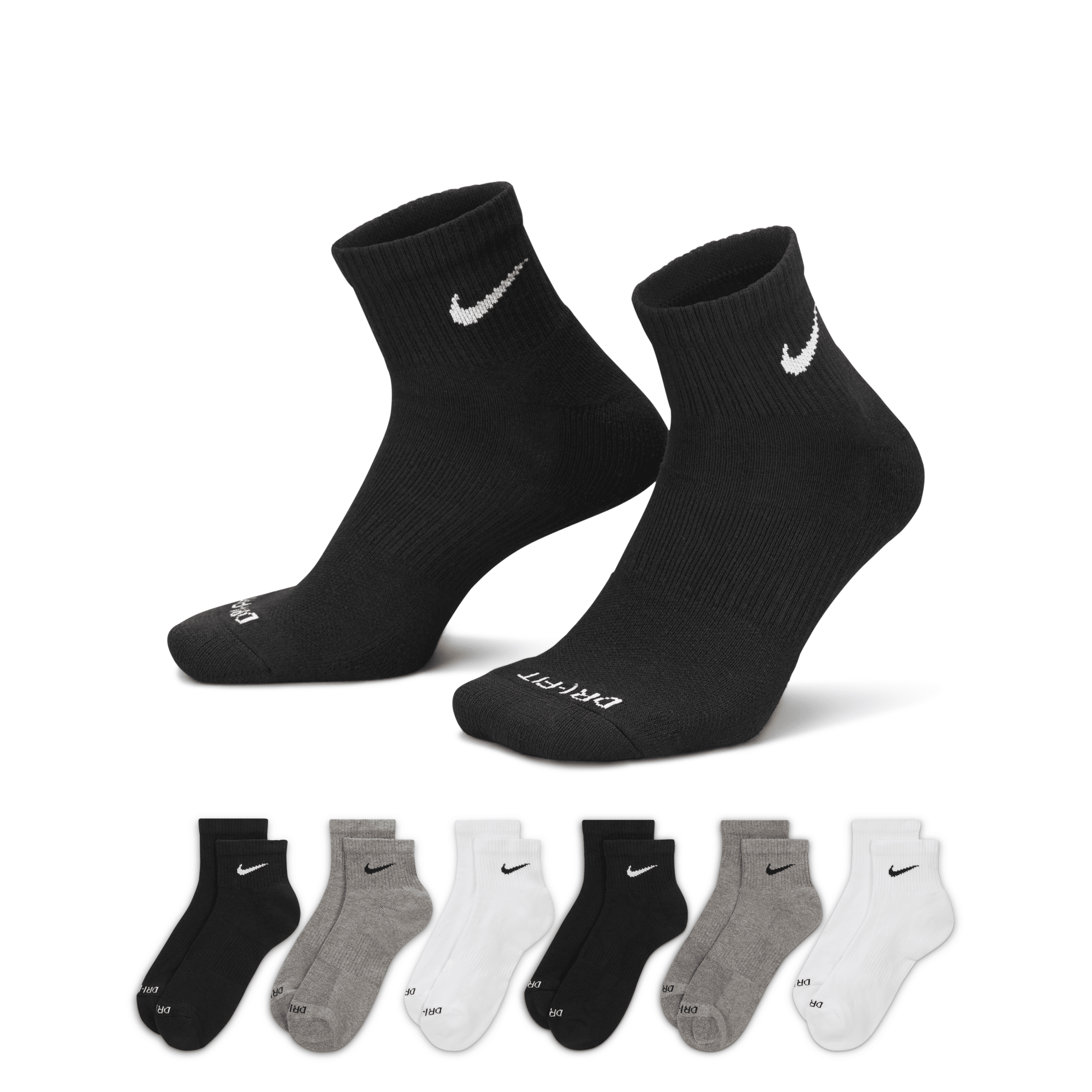Shop Nike Men's Everyday Plus Cushioned Training Ankle Socks (6 Pairs) In Multicolor