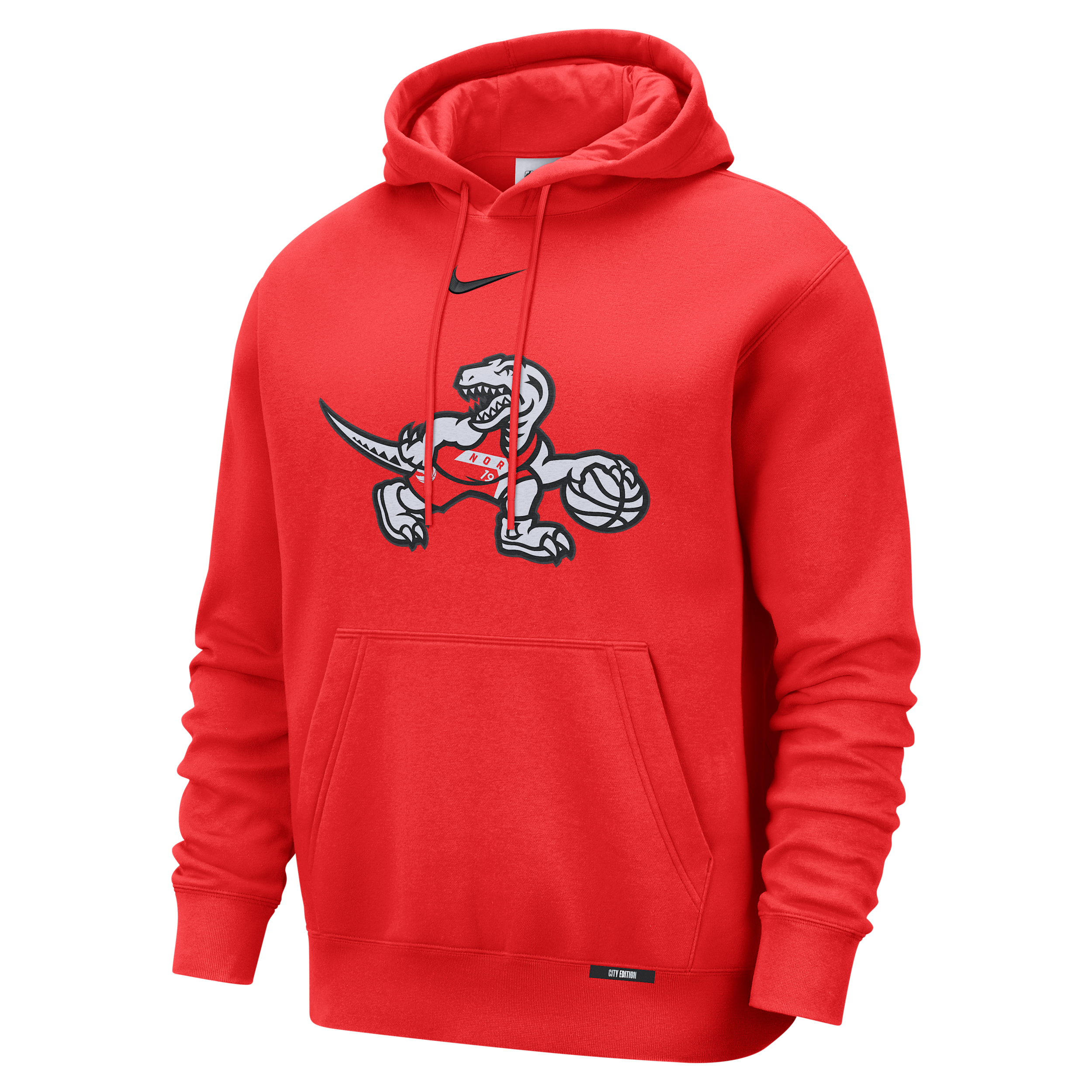Men's Nike Red Toronto Raptors 2025/26 City Edition Essential Logo Remix Hoodie