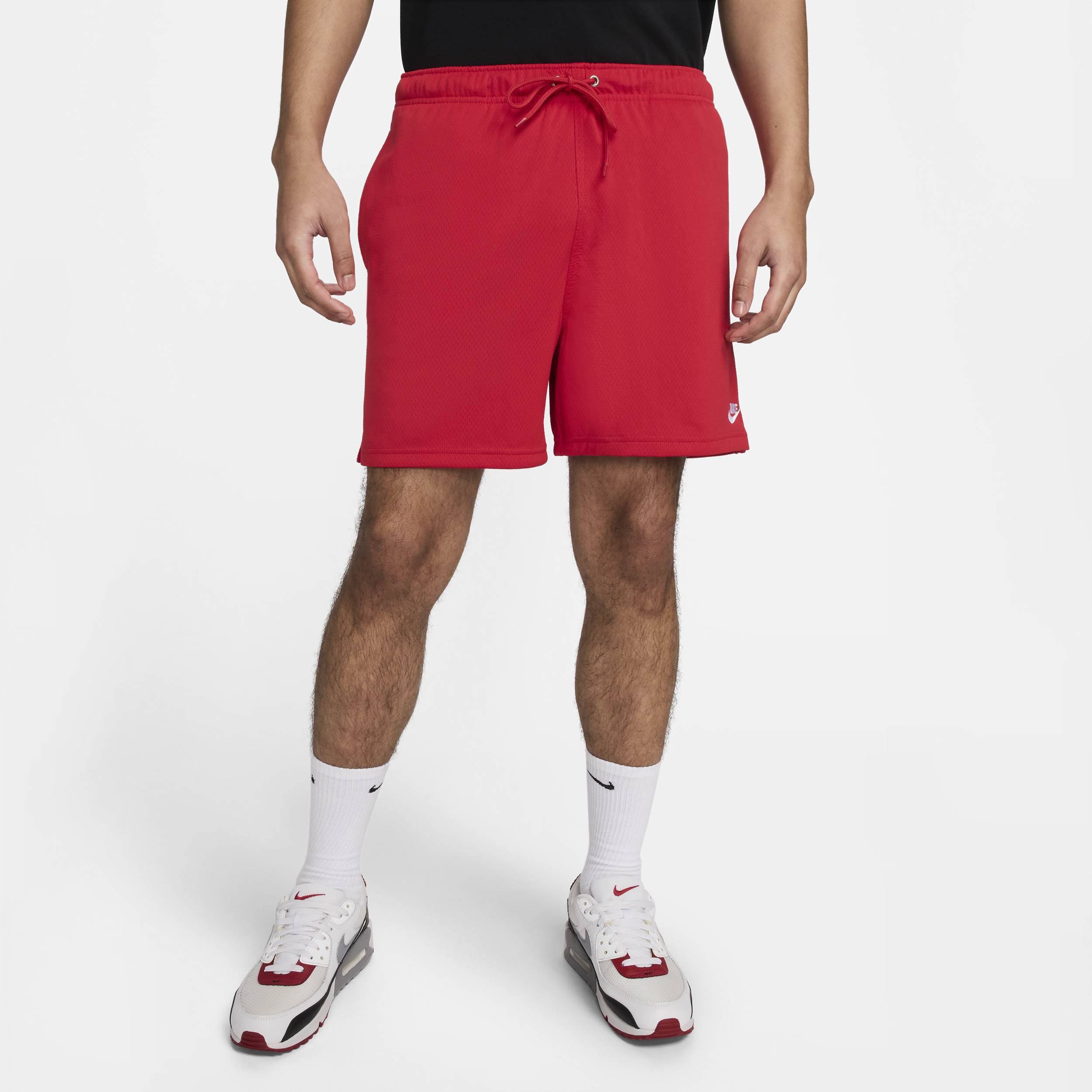 Nike Men's Club Mesh Flow Shorts In Red