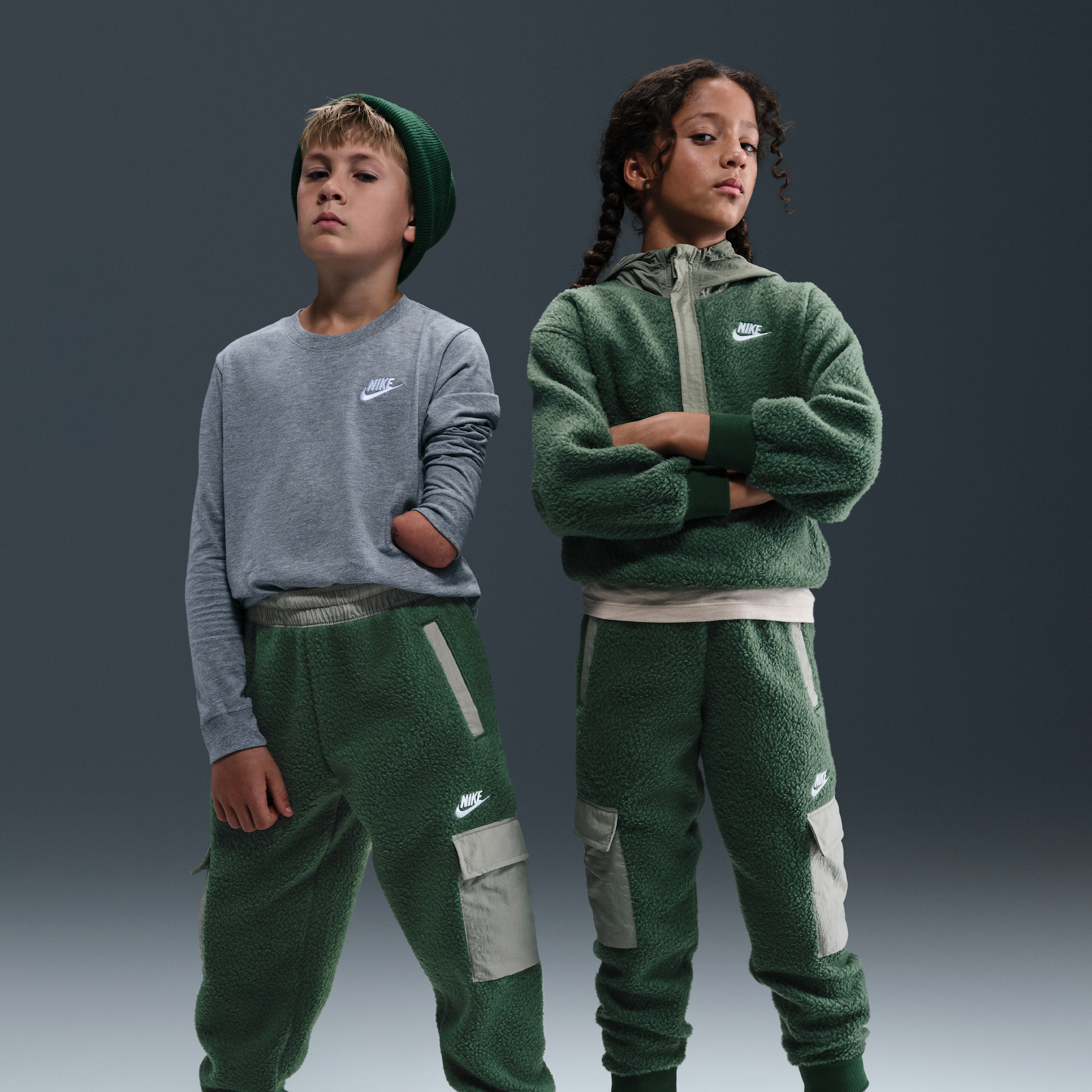 Nike Sportswear Club Fleece Big Kids' Cargo Pants In Green