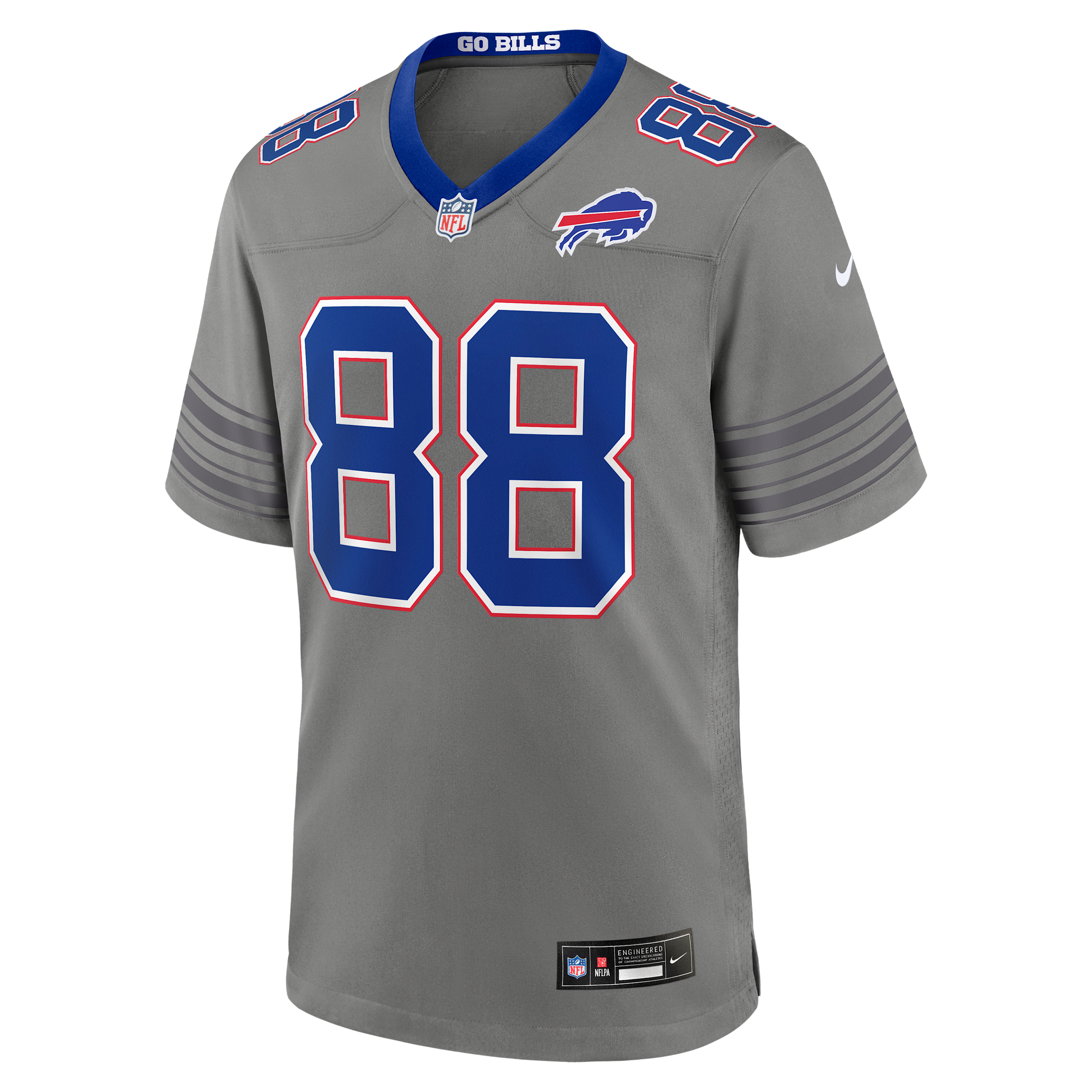 Dawson Knox Buffalo Bills Nike Men's NFL Game Jersey in Grey | 67NM0IUP81F-6Z0