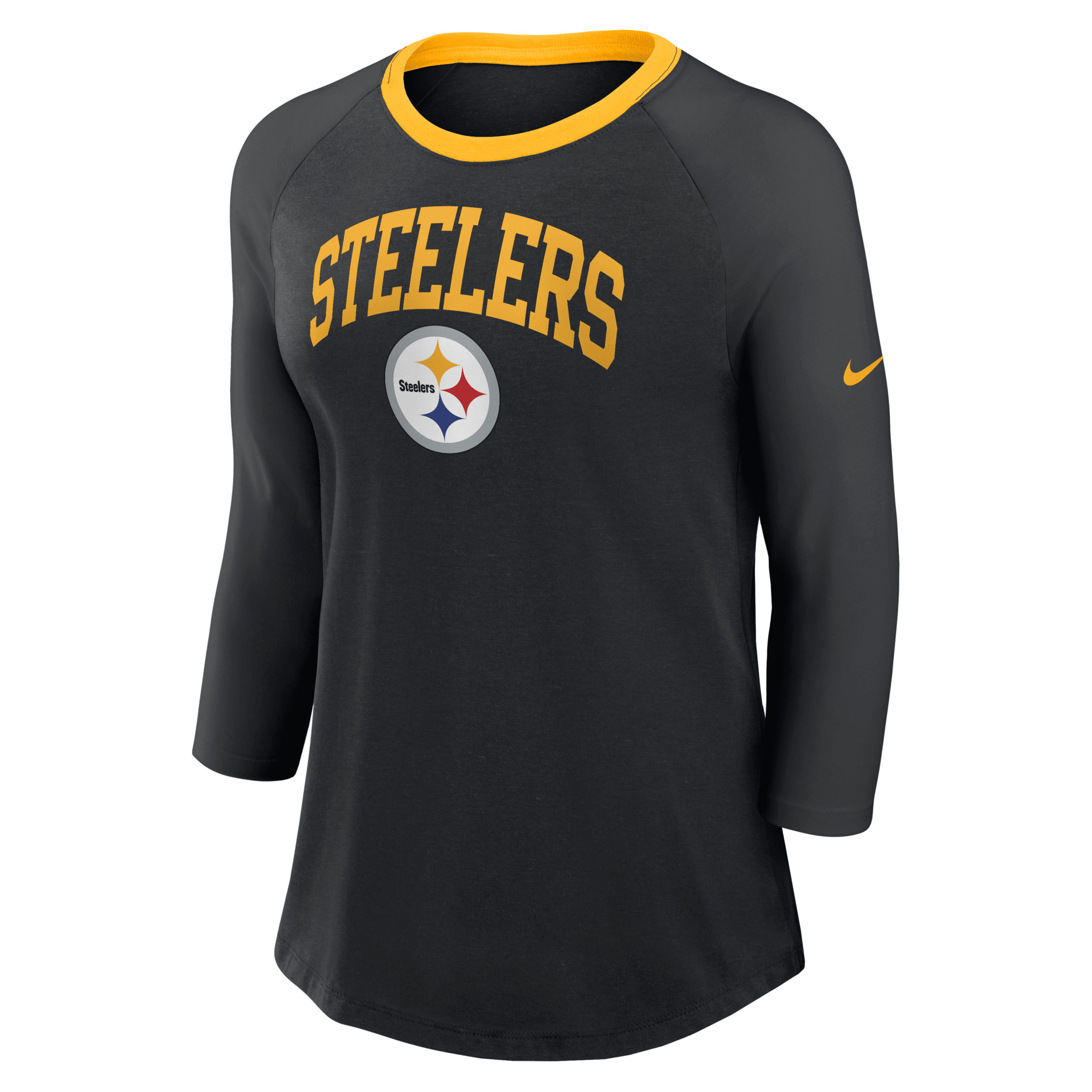 Nike Pittsburgh Steelers  Women's Nfl 3/4-sleeve T-shirt In Black
