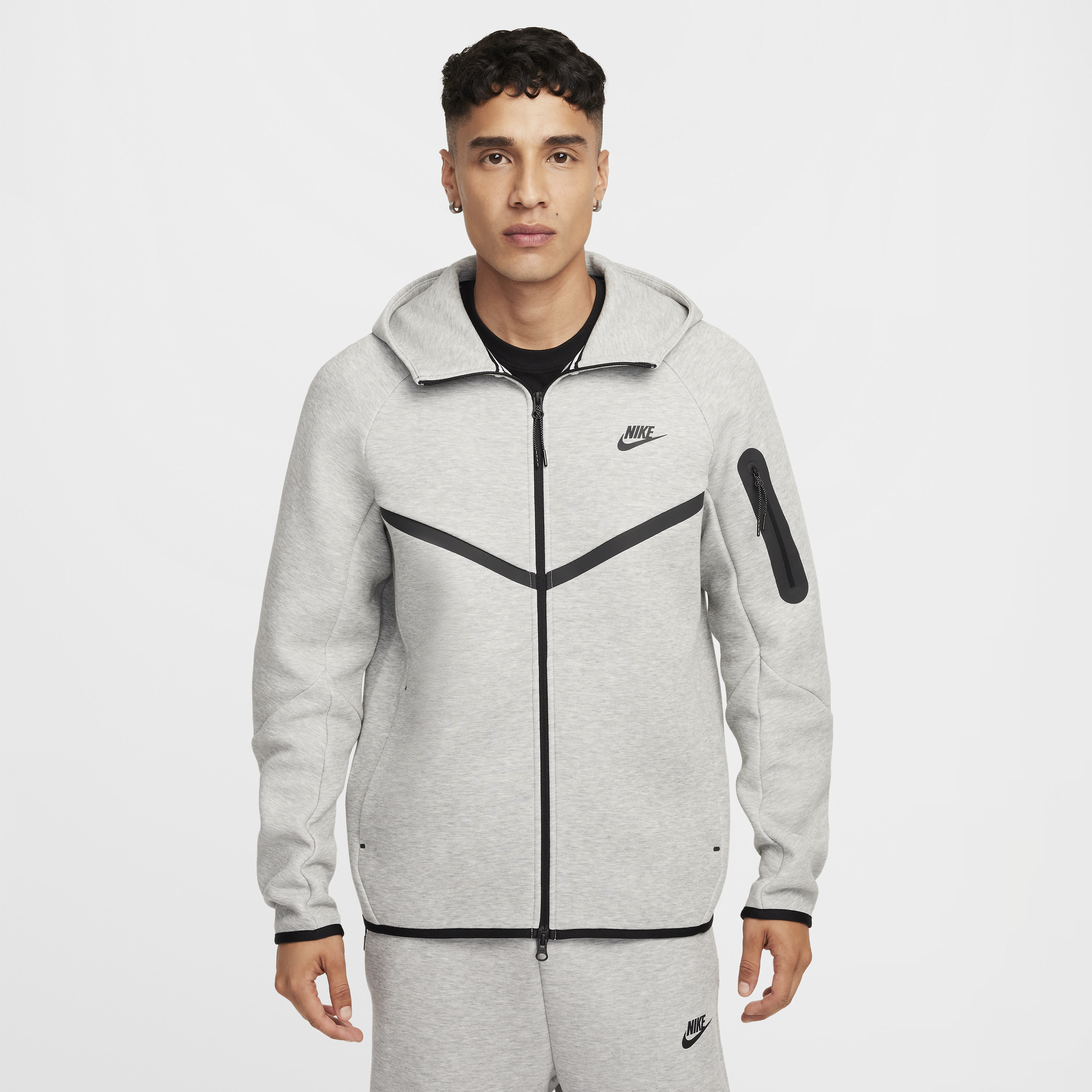 Nike Men's Tech Full-Zip Windrunner Hoodie in Grey | HV0949-063