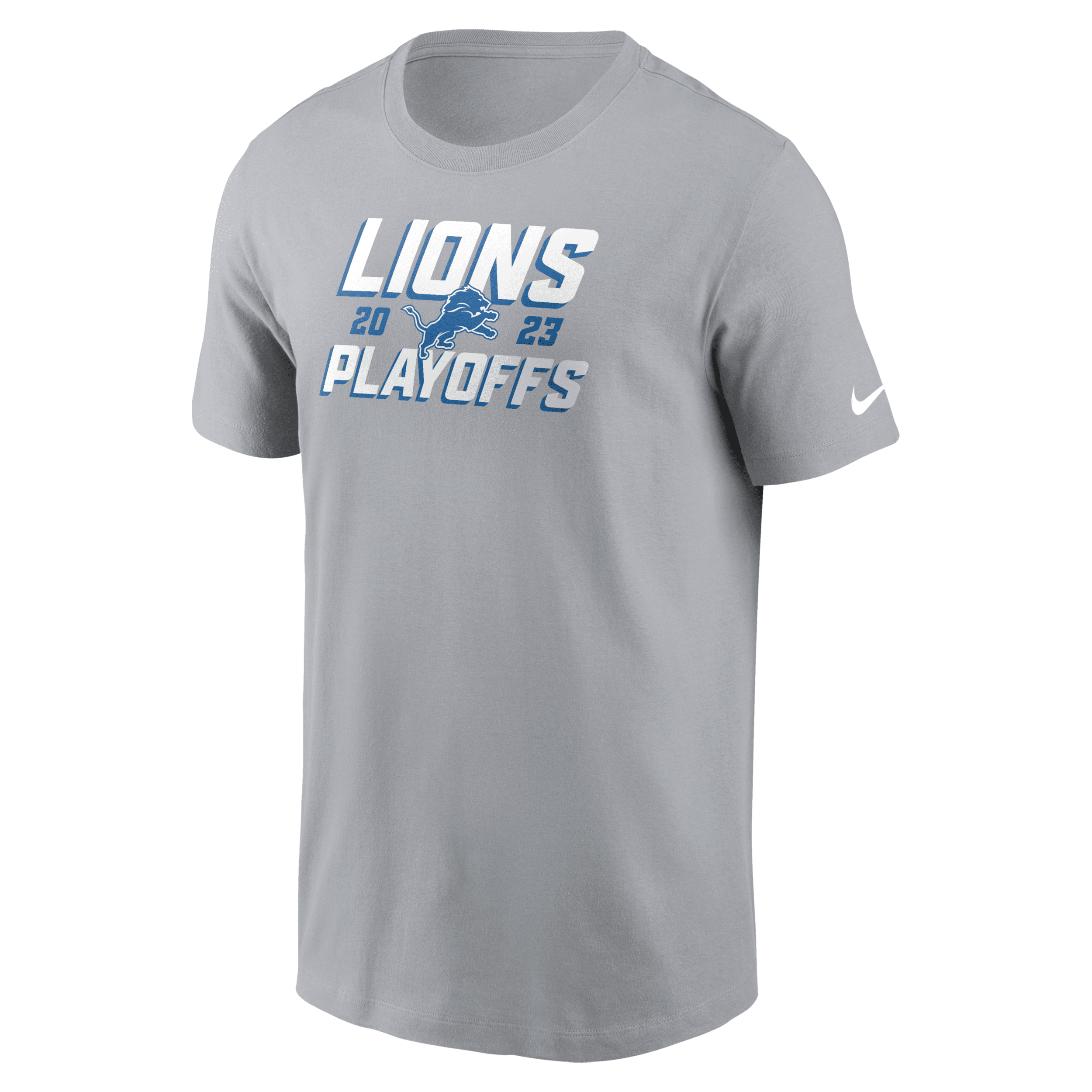 Shop Nike Detroit Lions 2023 Nfl Playoffs  Men's Nfl T-shirt In Grey