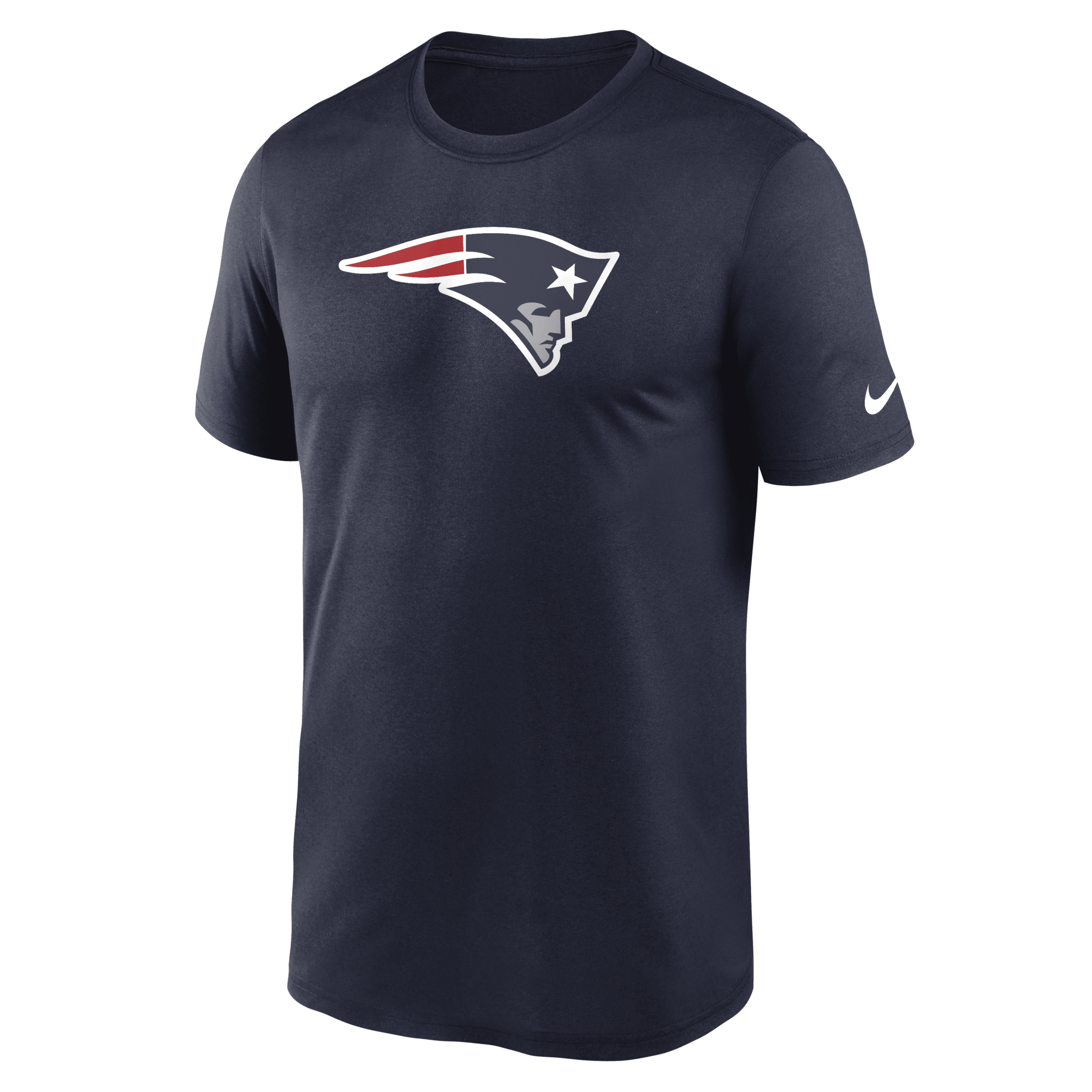 Nike Men's Big And Tall Navy New England Patriots Logo Essential Legend Performance T-shirt In Blue