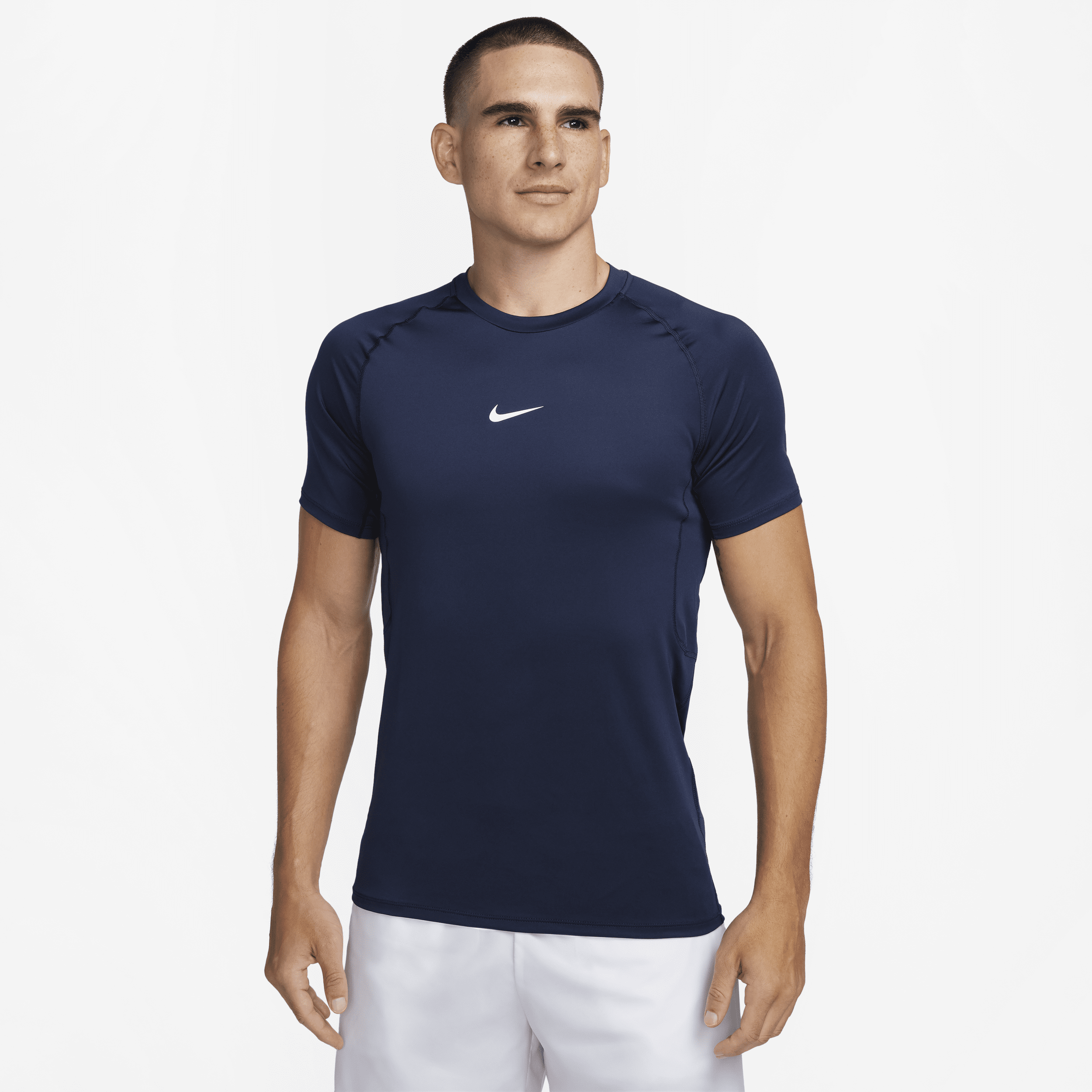 Nike Men's  Pro Dri-fit Slim Short-sleeve Top In Blue