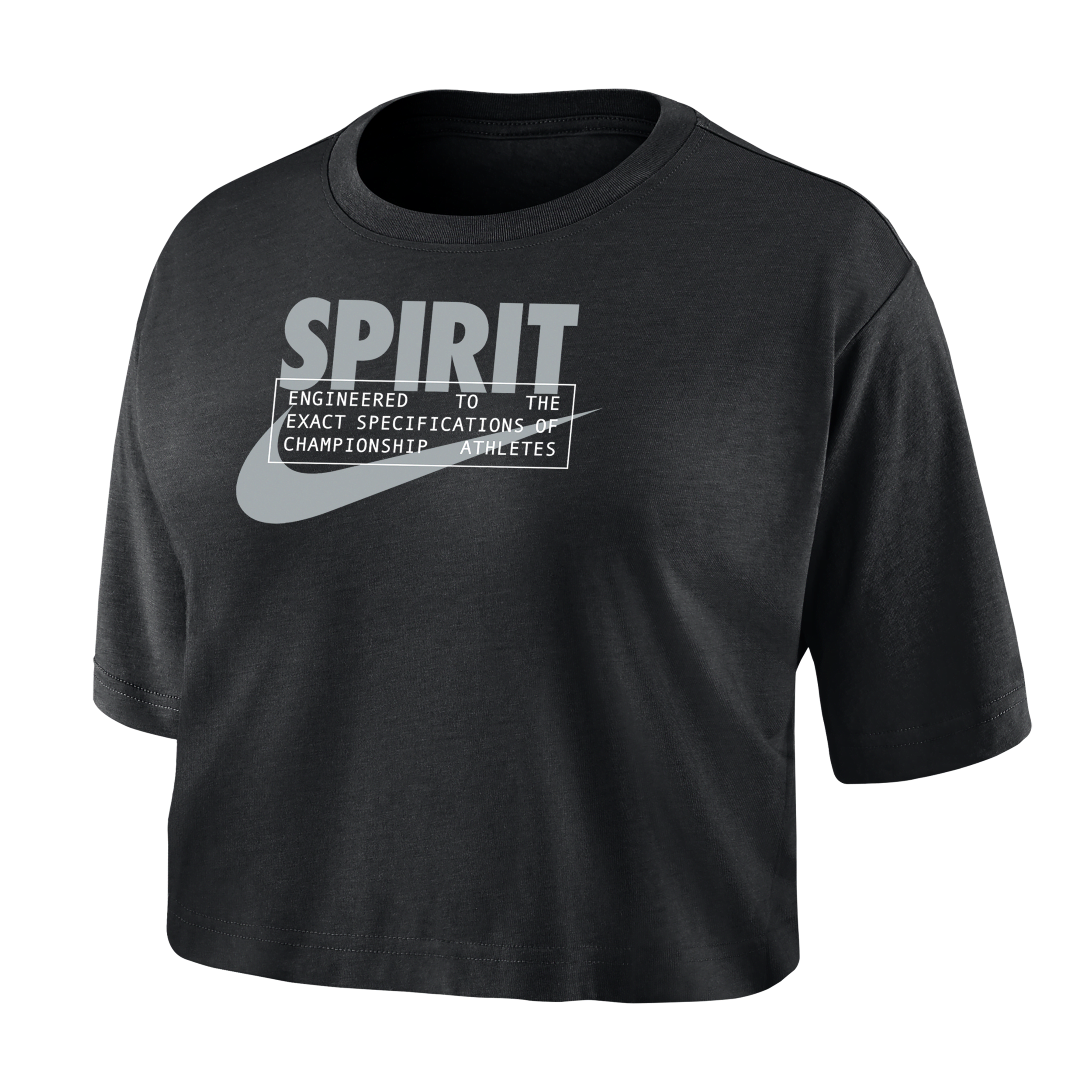 Nike Washington Spirit  Women's Dri-fit Soccer Cropped T-shirt In Black