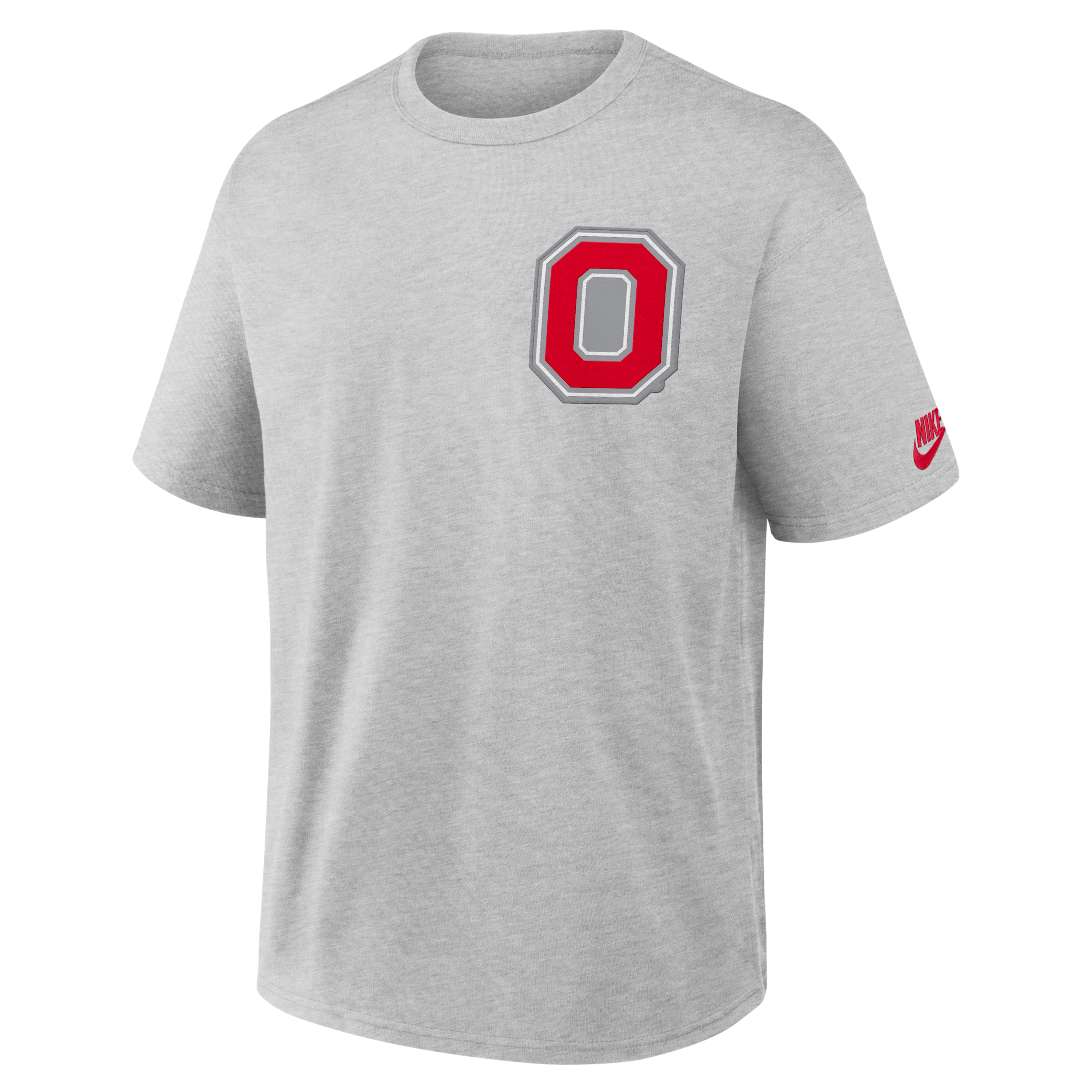 Nike Men's Heather Gray Ohio State Buckeyes Legacy Logo Max90 T-Shirt - Heather Gray