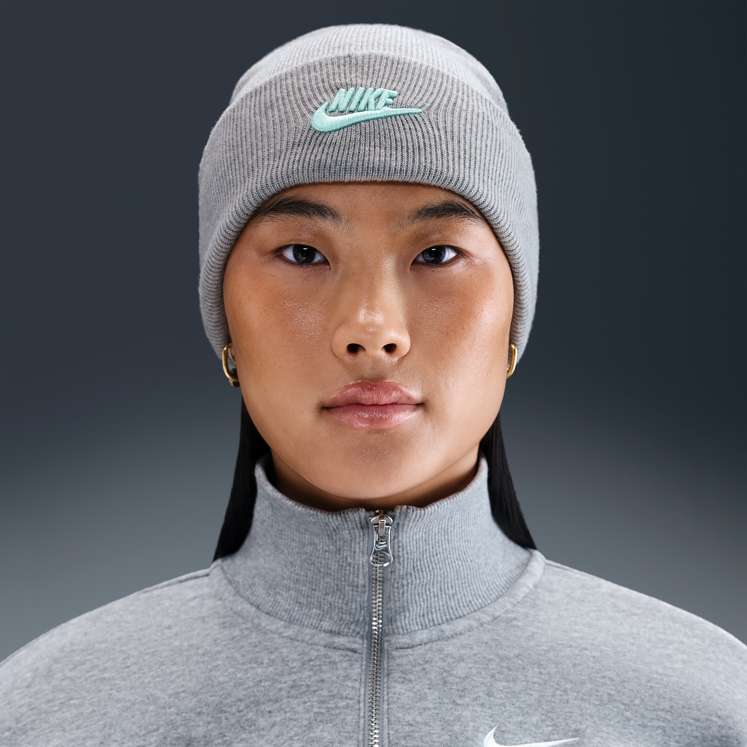Nike Unisex Peak Futura Beanie In Gray