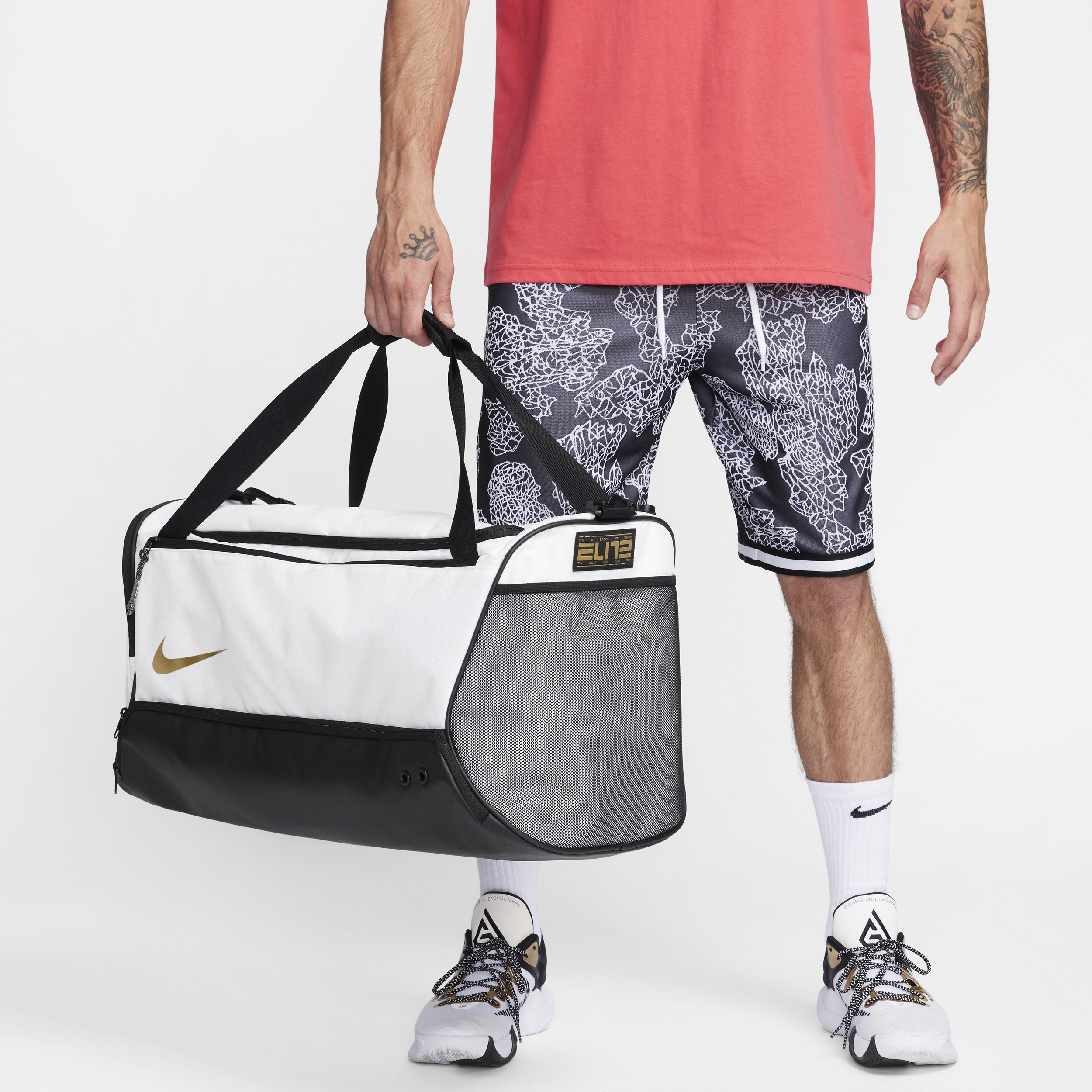 Nike Unisex Hoops Elite Duffel Bag (57l) In White