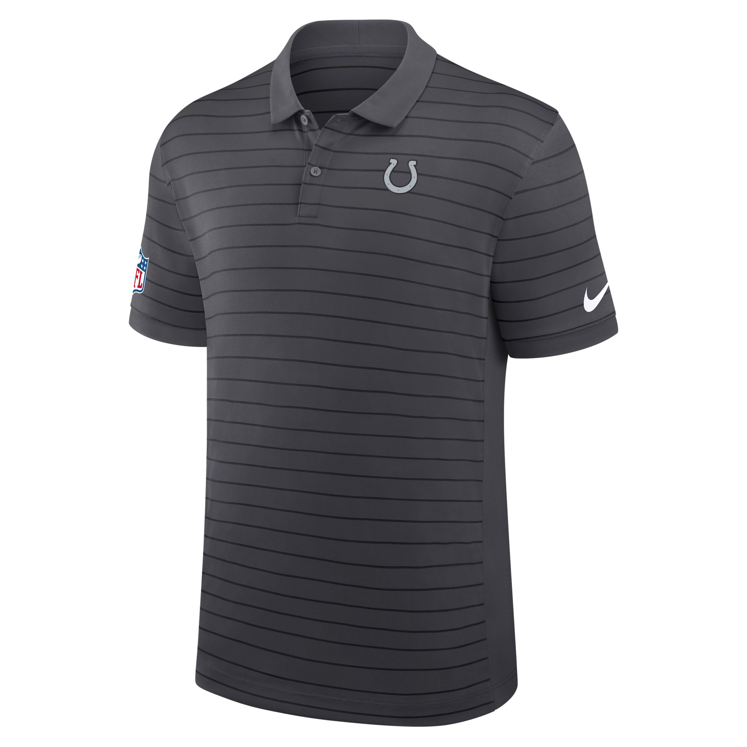 Indianapolis Colts Rivalries Collection Sideline Victory Striped Nike Men's Dri-FIT NFL Polo in Grey | 03BG466M98-5U0