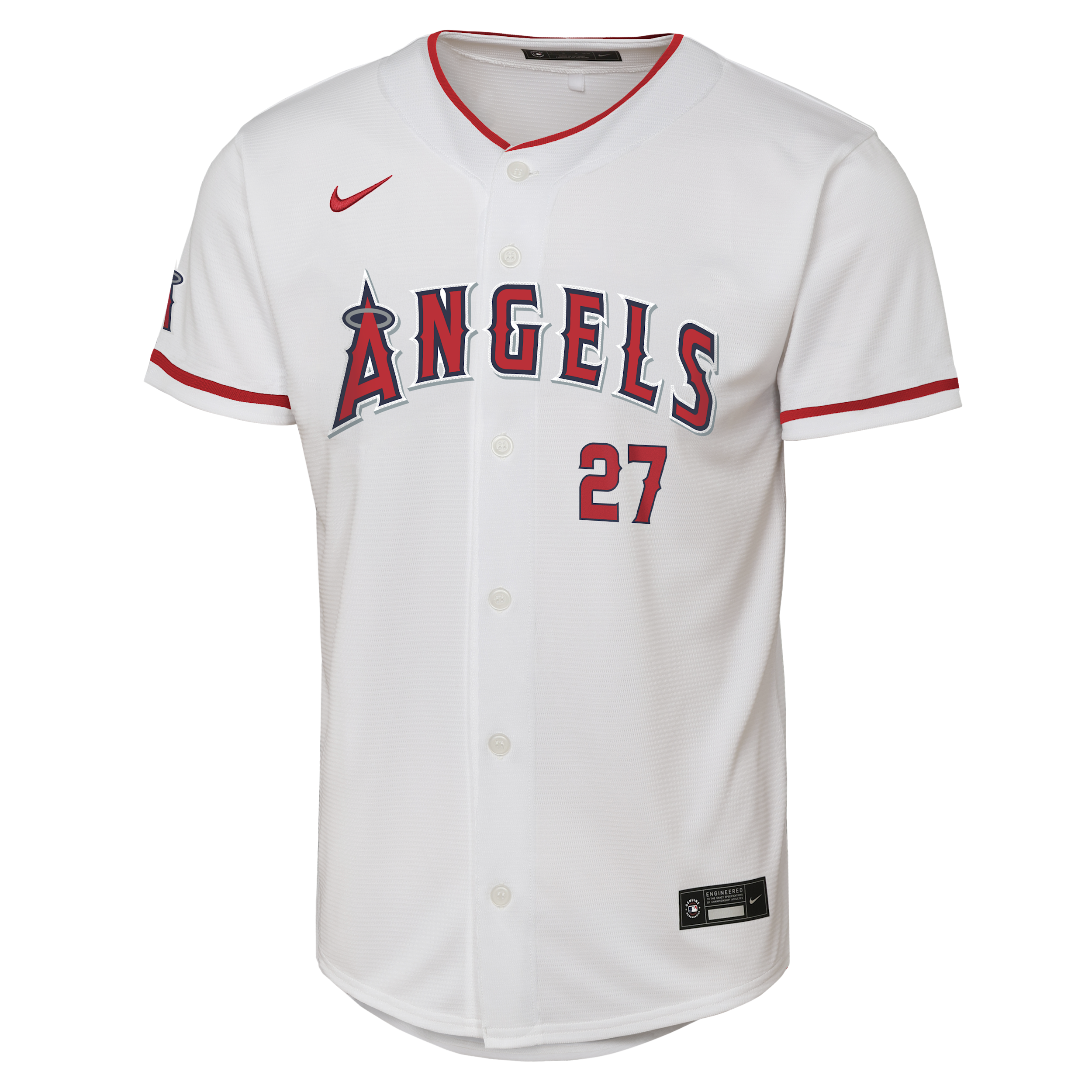 Nike Big Boys and Girls Mike Trout White Los Angeles Angels Home Stadium Player Jersey - White