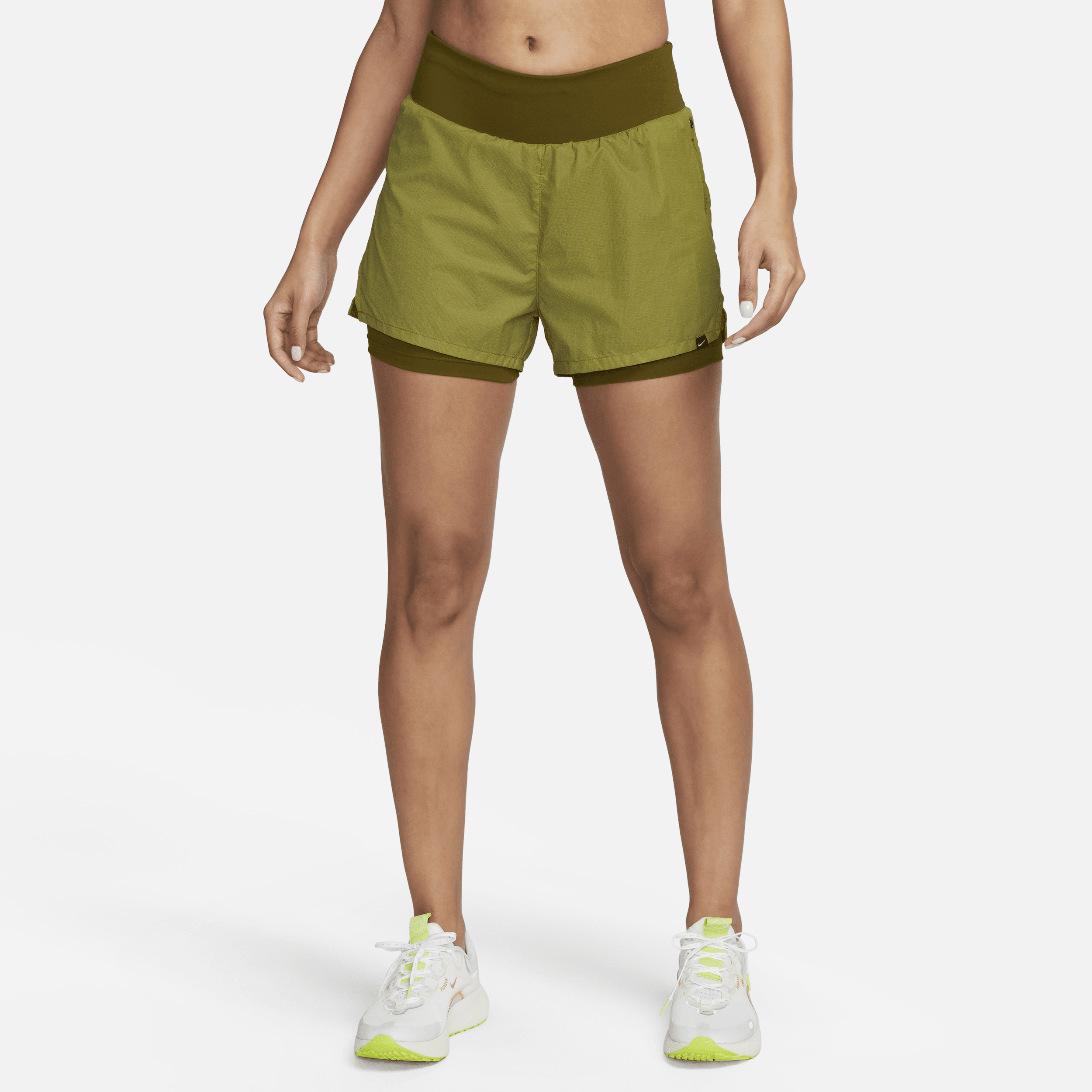 NIKE WOMEN'S RUN DIVISION MID-RISE 3" 2-IN-1 REFLECTIVE SHORTS,1009786498
