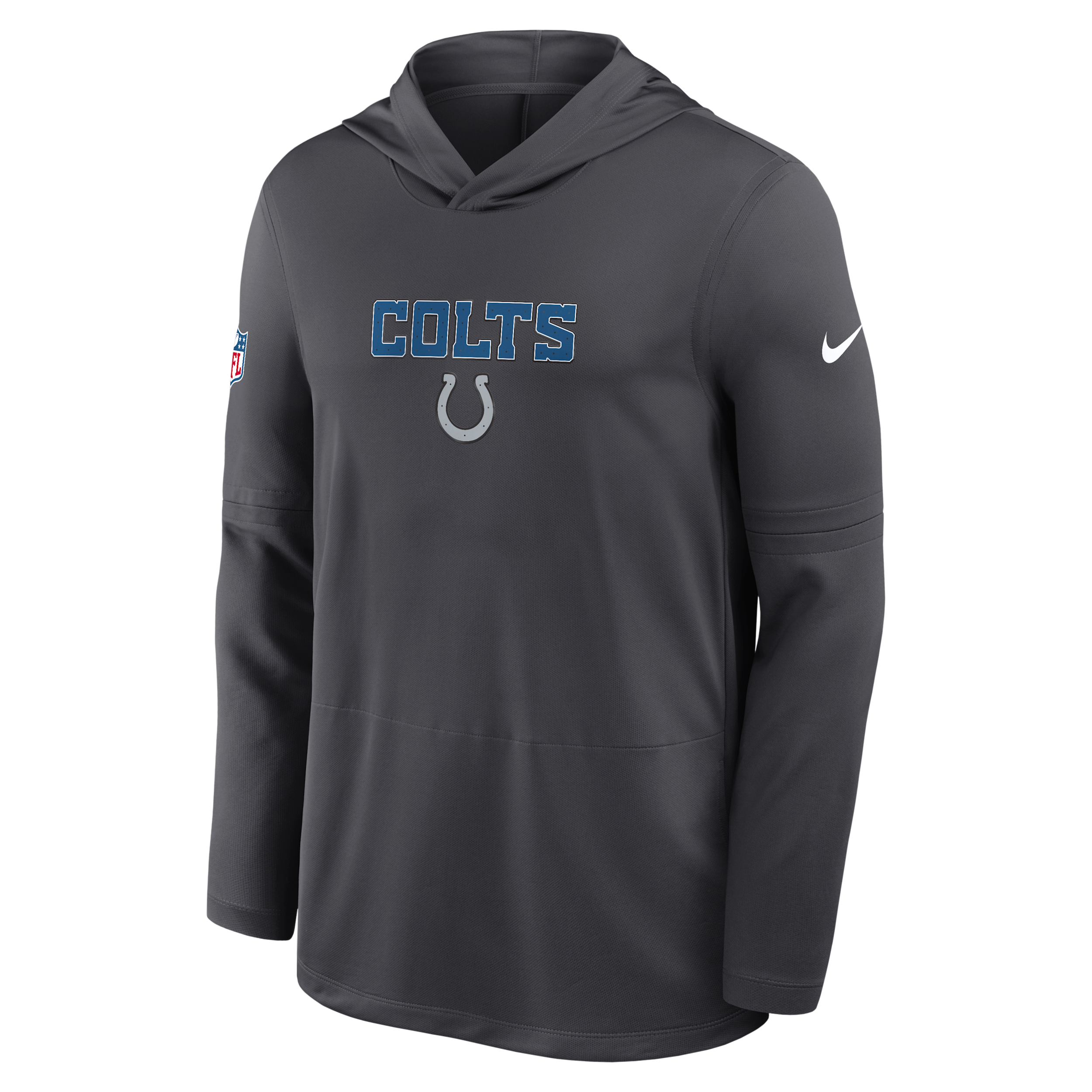 Nike Men's Anthracite Indianapolis Colts 2026 Rivalries Collection Sideline Lightweight Hooded Long Sleeve Sweatshirt - Anthracite