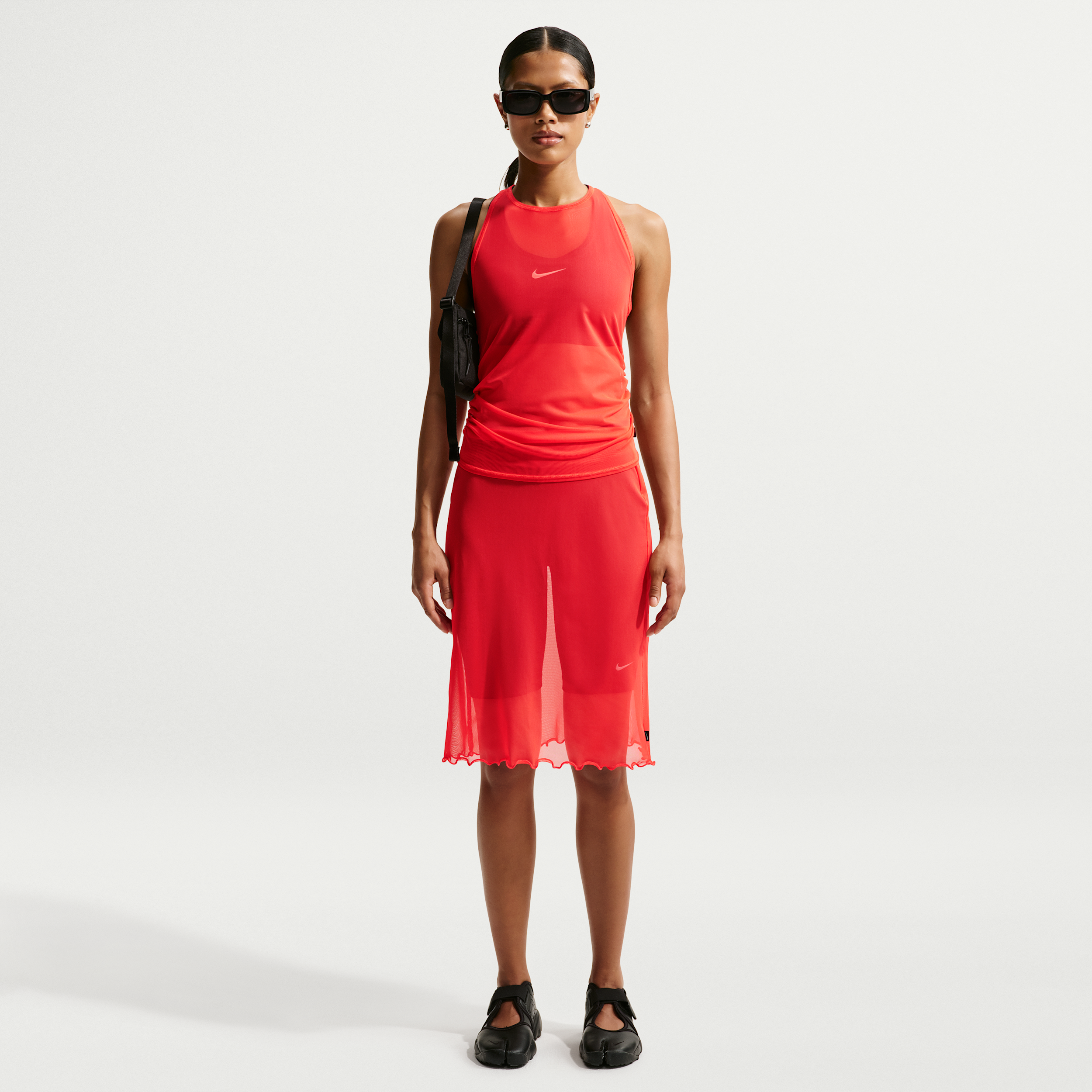 Women's Nike Sportswear Slim Sheer Skirt in Red | IR1678-696