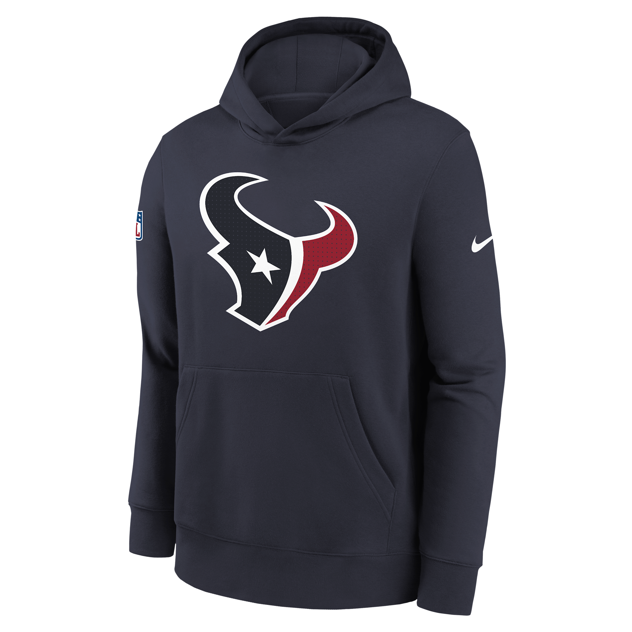 Houston Texans Sideline Club Big Kids' Nike NFL Pullover Hoodie in Grey | Z1B7NA3TTEX-NEG