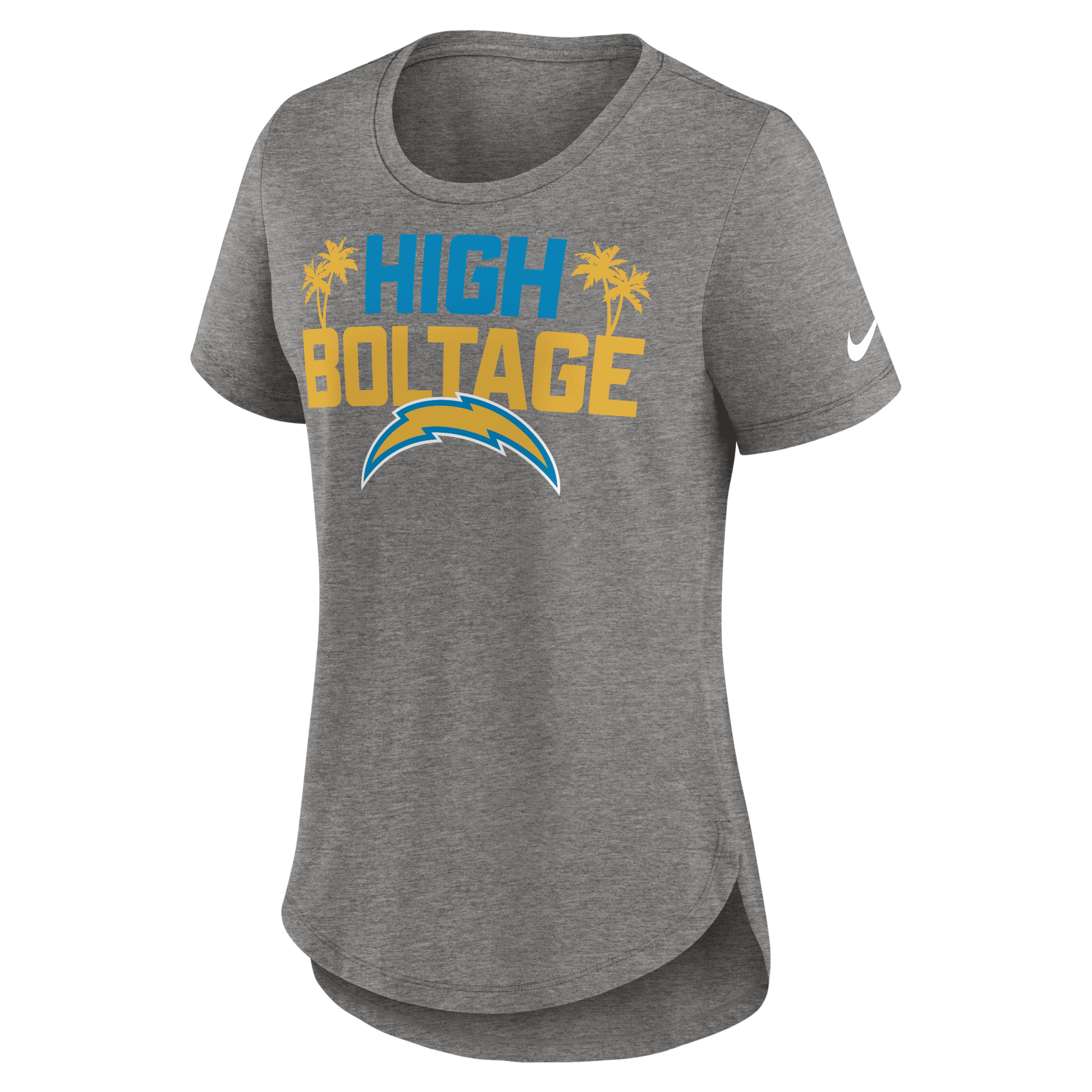 Shop Nike Women's Local (nfl Los Angeles Chargers) T-shirt In Grey