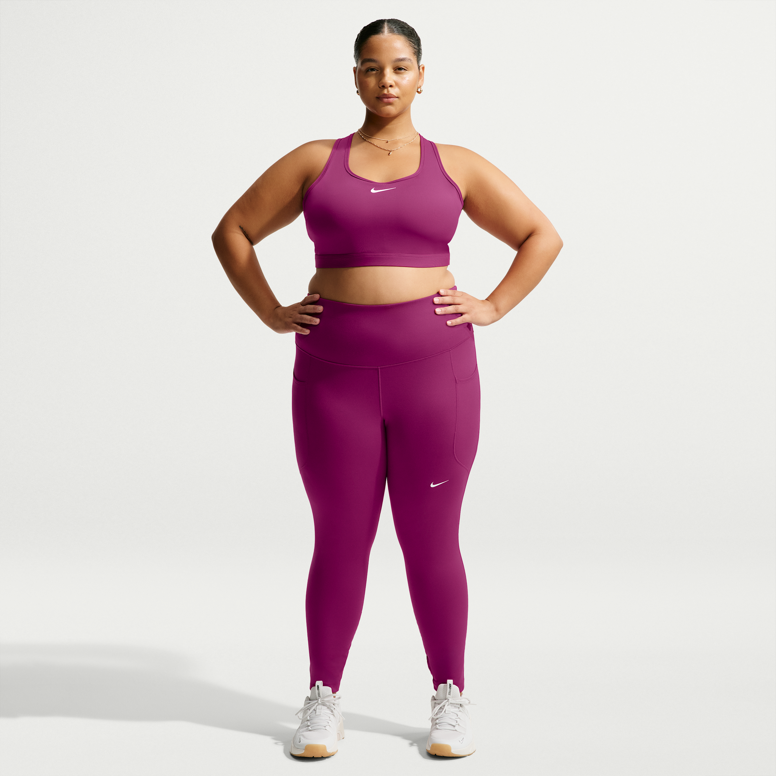 Nike Women's One High-Waisted 7/8 Leggings with Pockets (Plus Size) in Red | FN3243-630