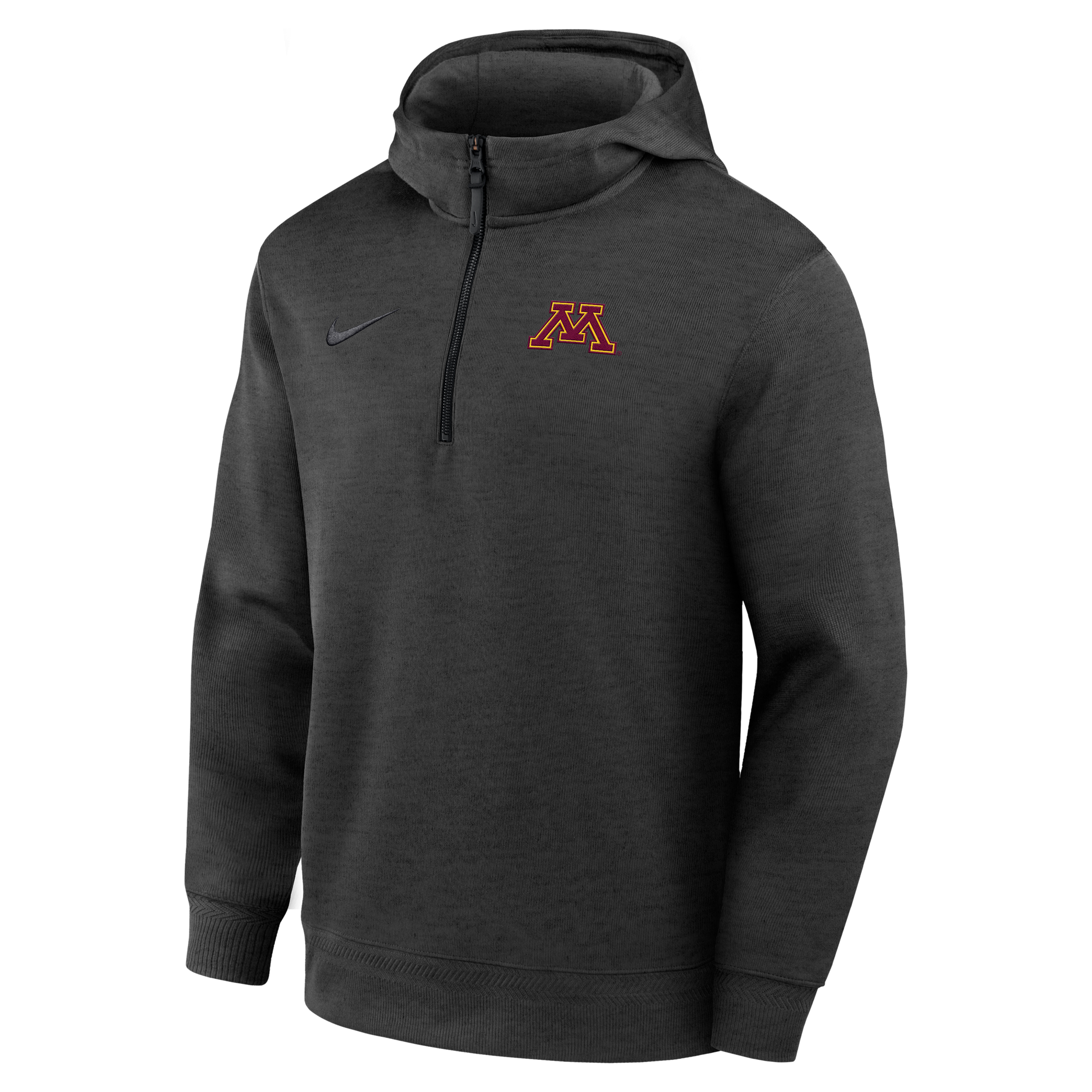 Nike Men's Minnesota United Fc Quarter Zip Long Sleeve Dri-fit Hoodie - Black