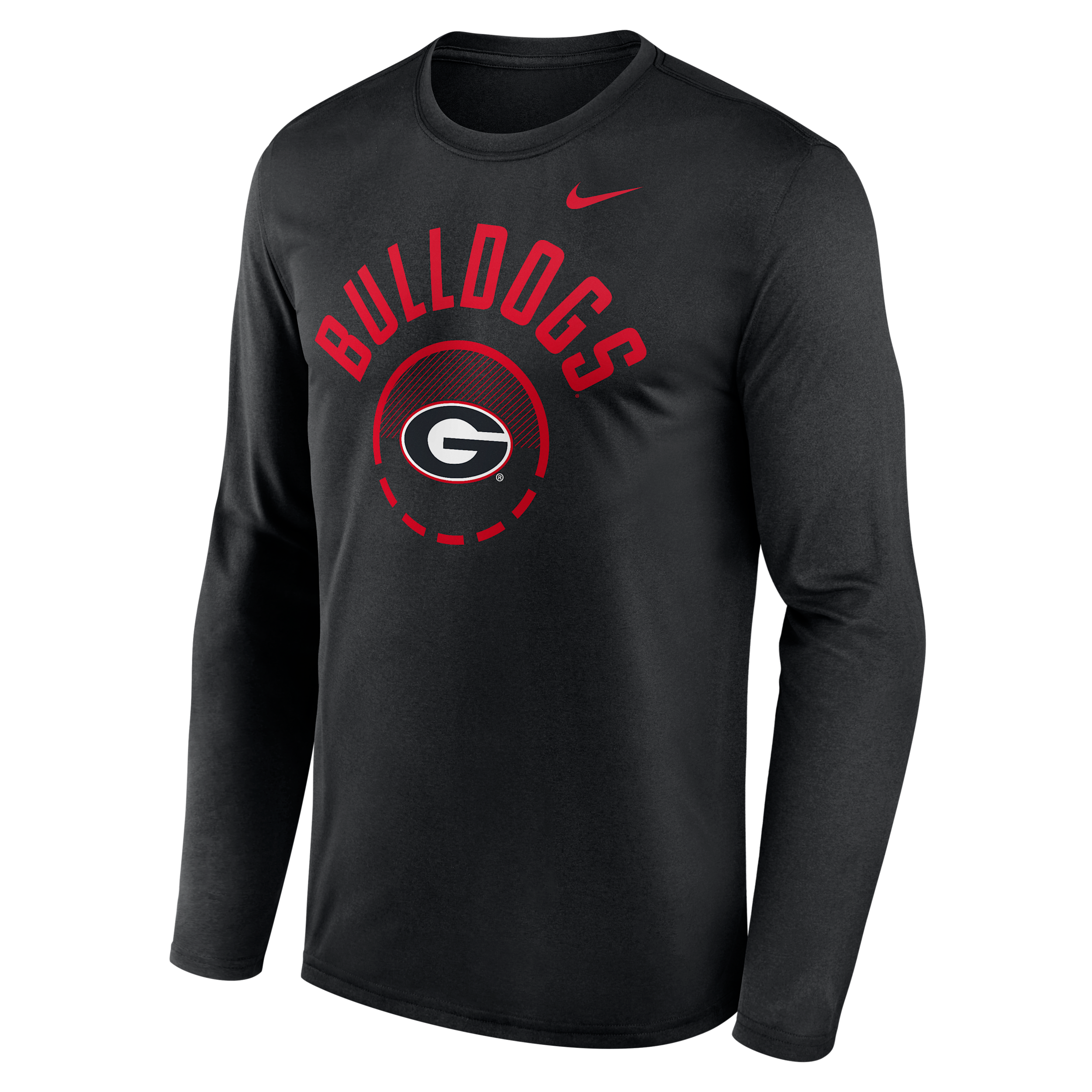 Georgia Courtside Nike Men's Dri-FIT College Long-Sleeve T-Shirt in Black | 02TJ00AGBN-FFP