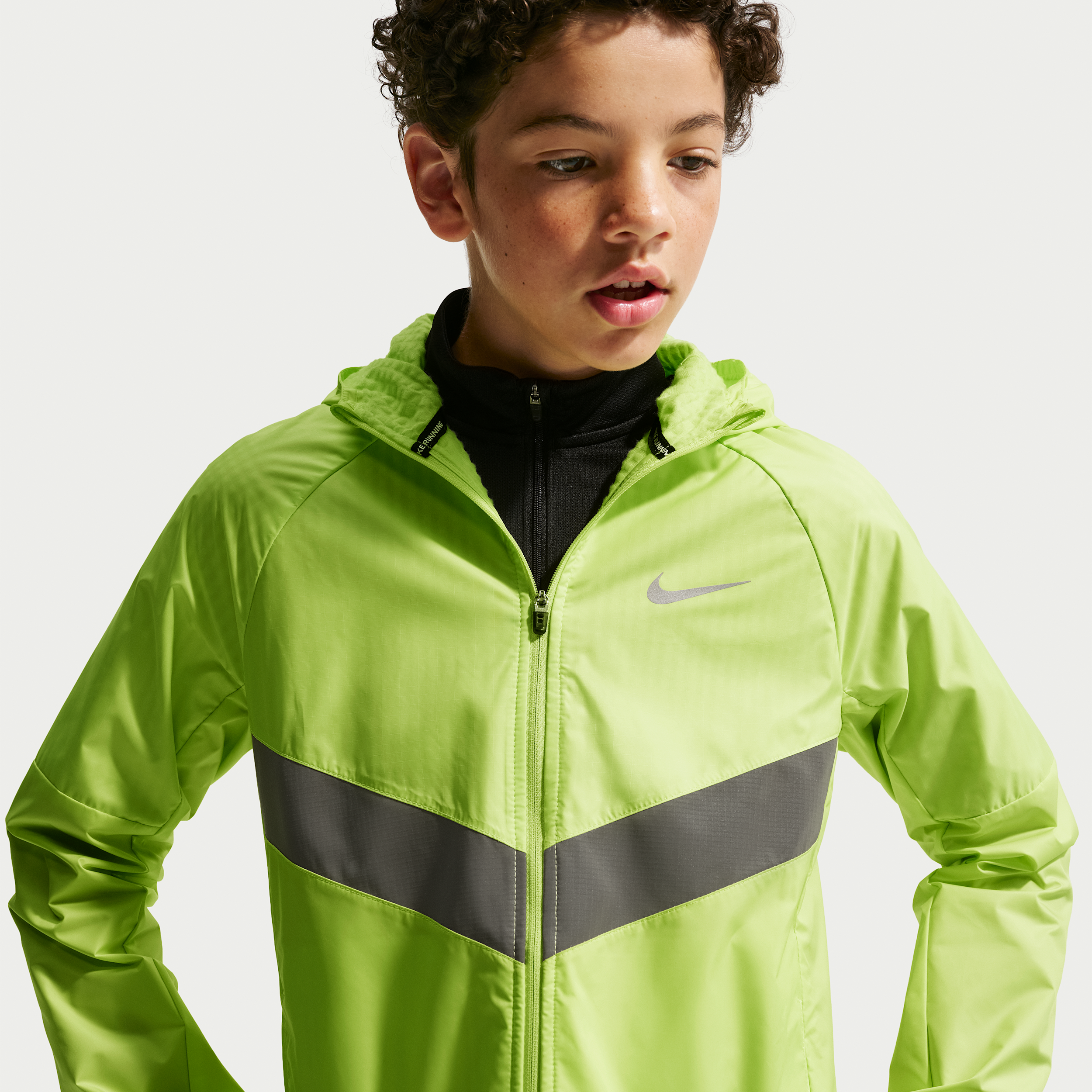 Nike Miler Big Kids' (Boys') Therma-FIT Water-Repellent Winterized Jacket in Yellow | IX7268-736