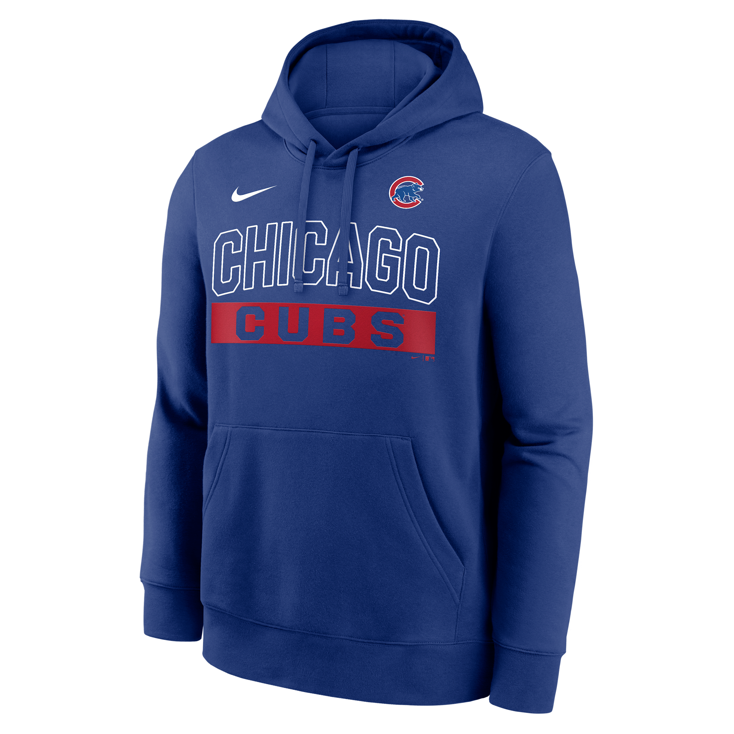 Chicago Cubs Club Nike Men's MLB Pullover Hoodie in Blue | NKDK4EWEJ-2VW