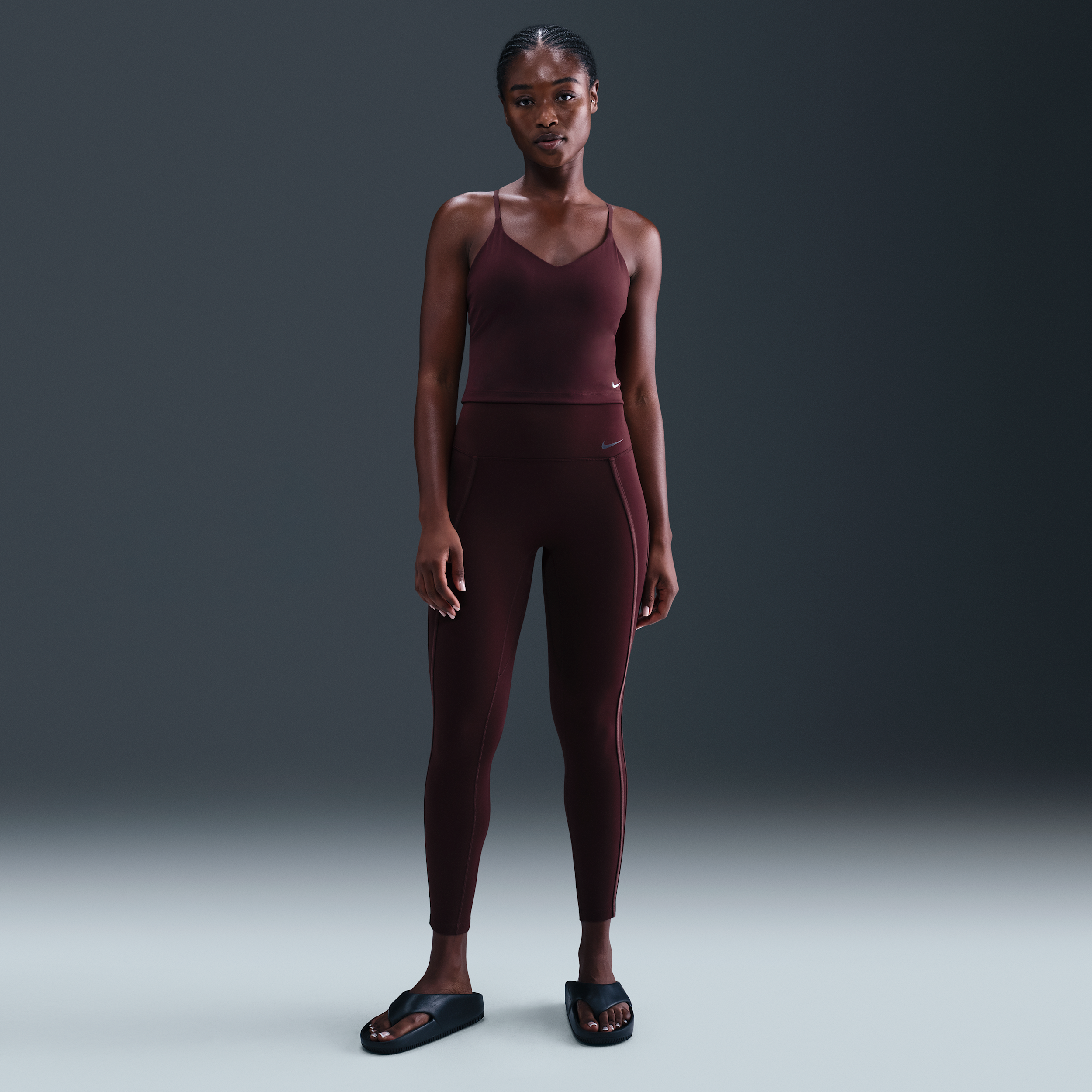 Nike Women's One High-Waisted 7/8 Leggings in Red | HV2478-652